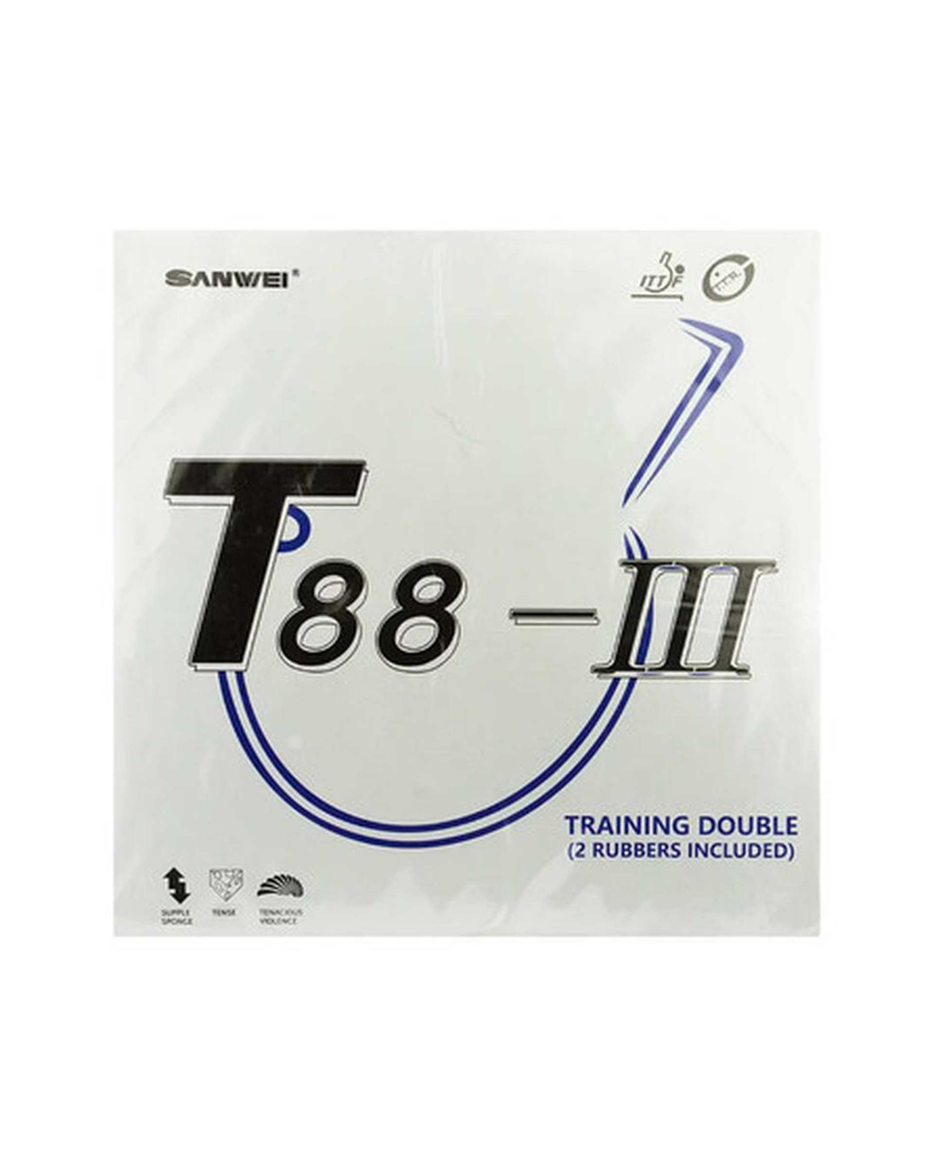 رویه راکت پینگ پنگ مشکی قرمز سانوی مدل t88 بسته 2 عددی