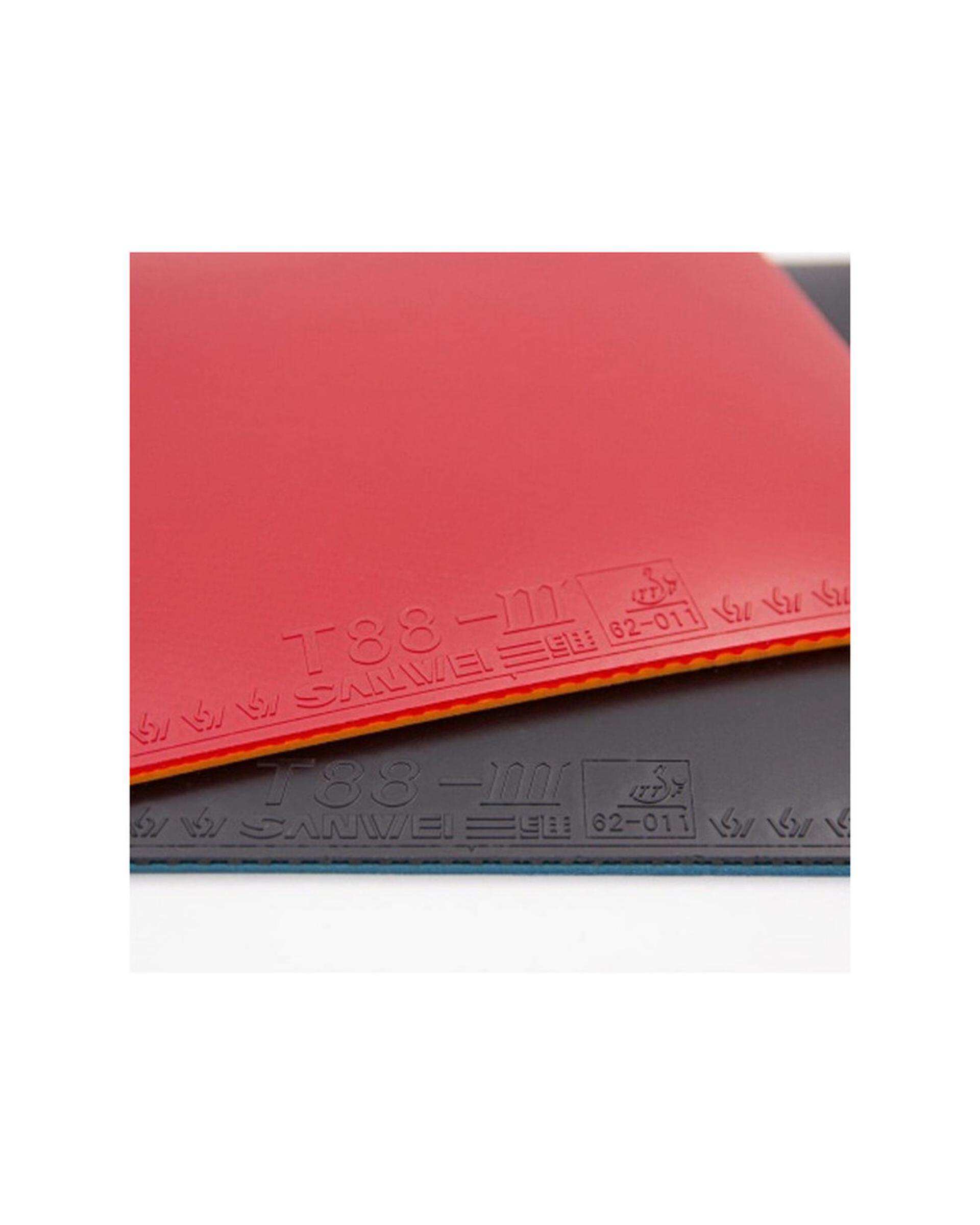 رویه راکت پینگ پنگ مشکی قرمز سانوی مدل t88 بسته 2 عددی