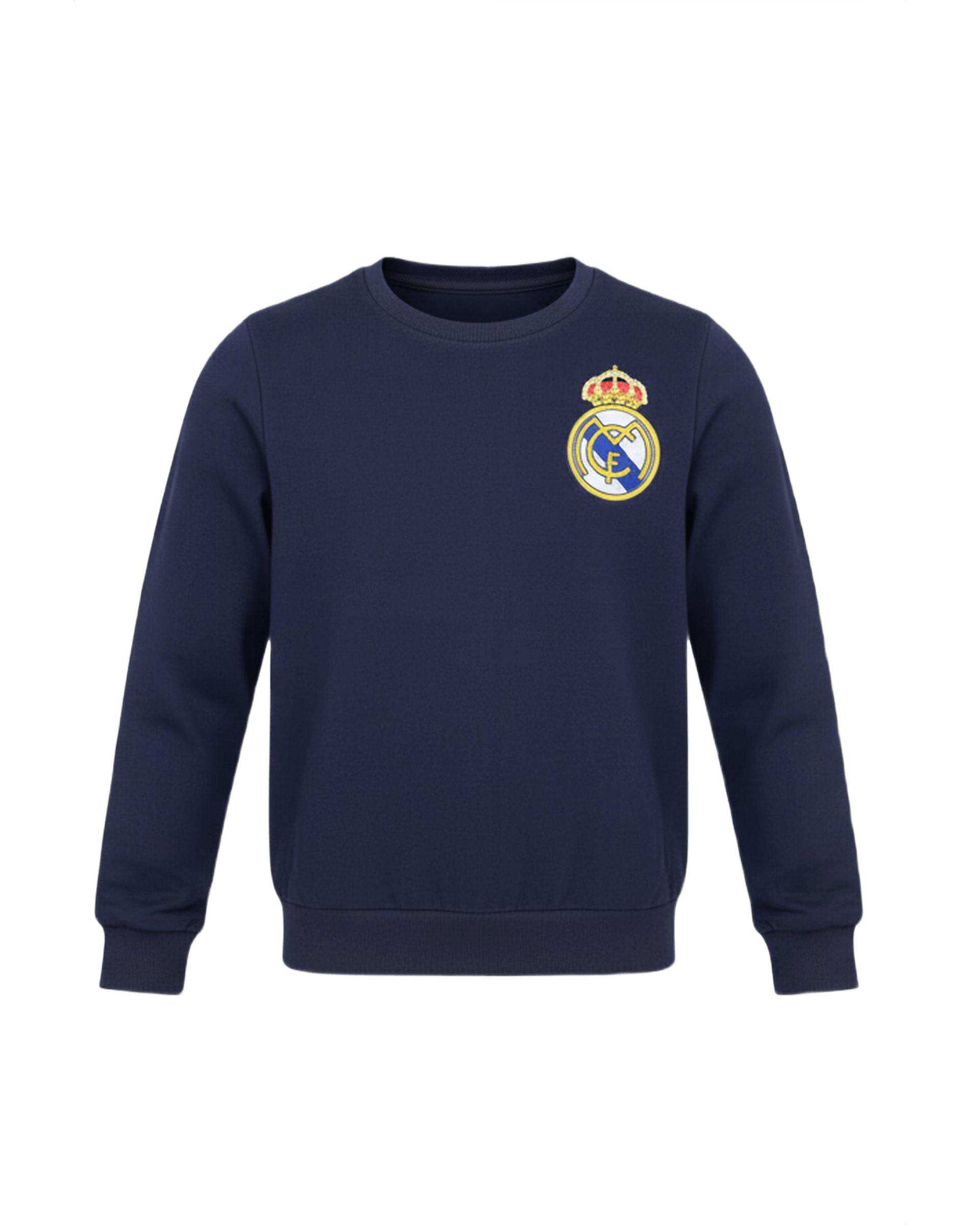 ست سویشرت دورس و شلوار اسلش پسرانه سرمه ای فیورلا Fiorella مدل رئال مادرید