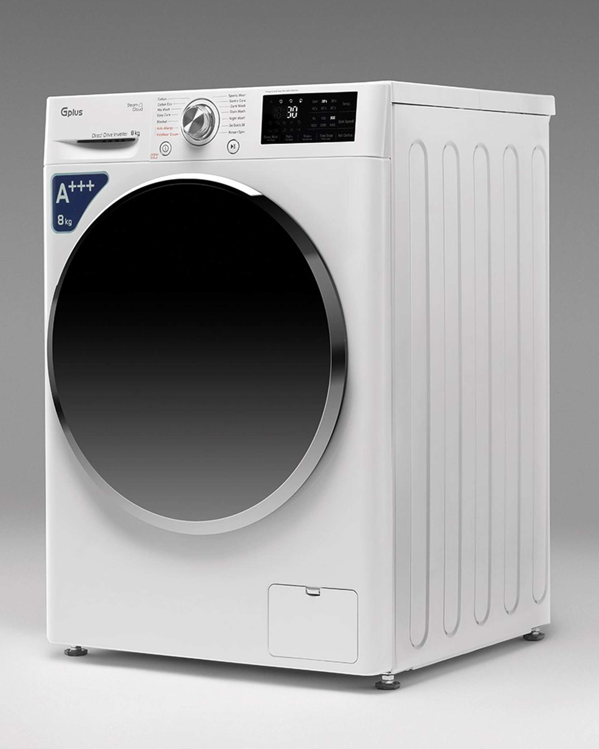 ماشین لباسشویی سفید جی پلاس Gplus مدل GWM-R88W.KTL ظرفیت 8 کیلوگرم