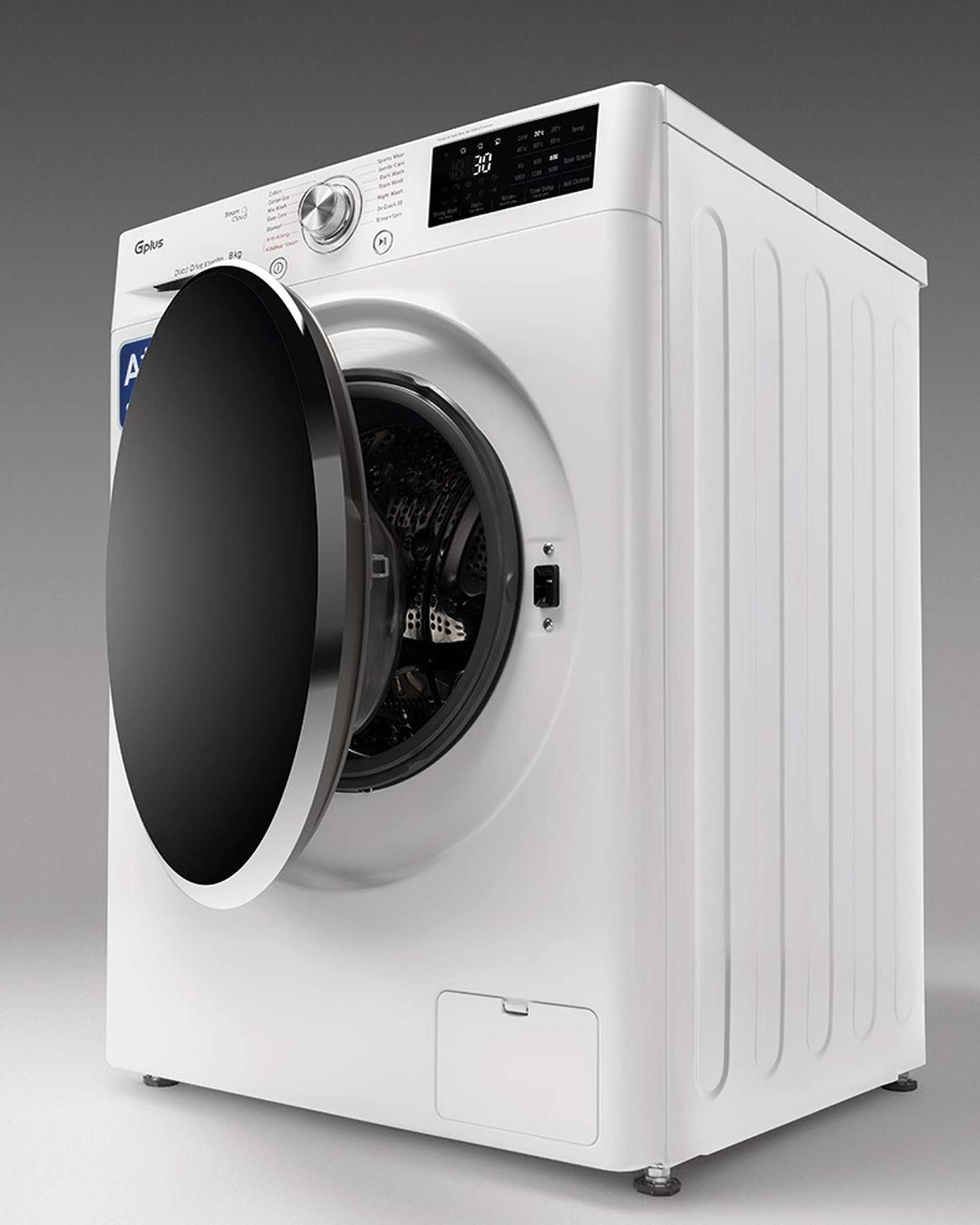 ماشین لباسشویی سفید جی پلاس Gplus مدل GWM-R88W.KTL ظرفیت 8 کیلوگرم