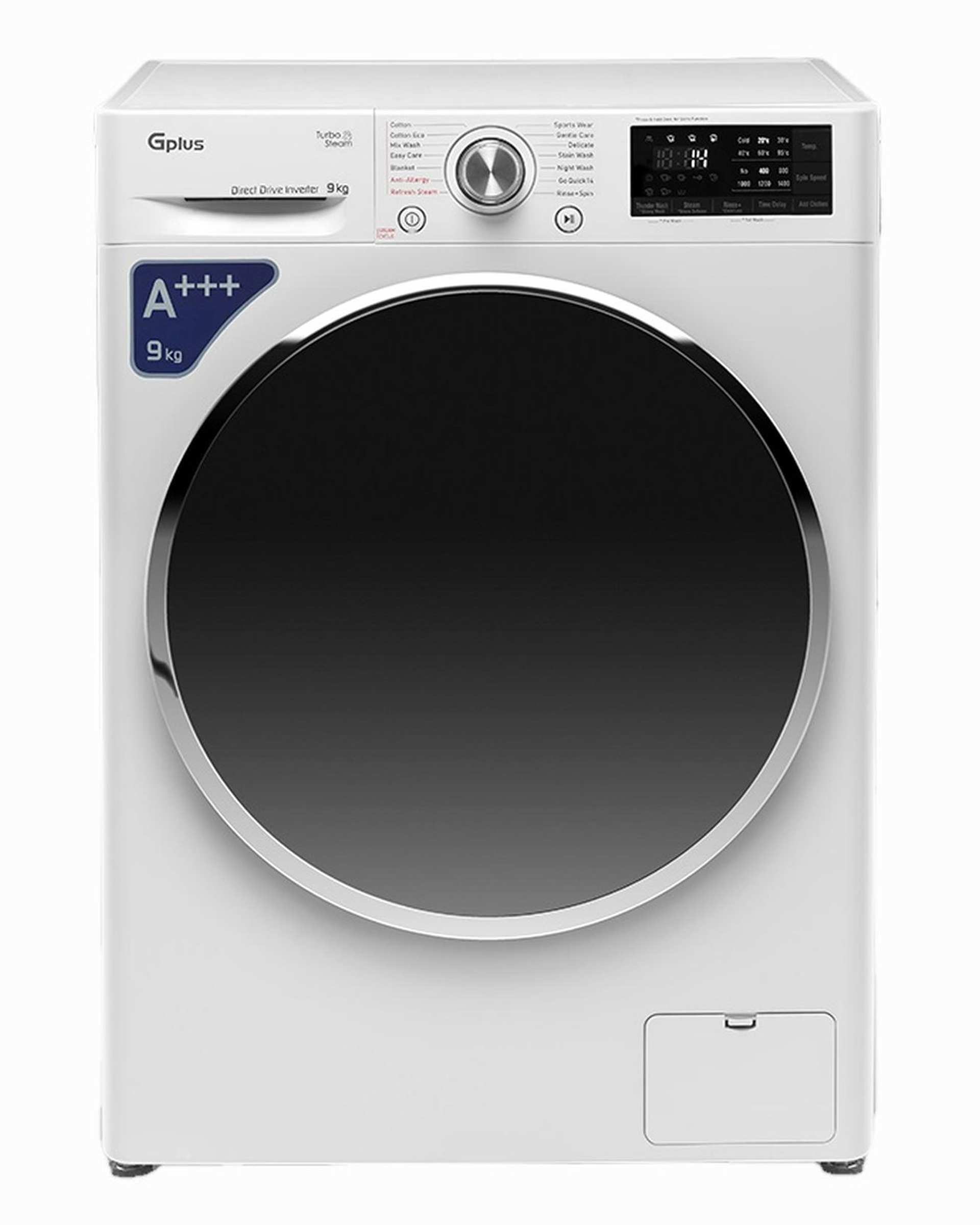 ماشین لباسشویی سفید جی پلاس Gplus مدل GWM-R99W.KTL ظرفیت 9 کیلوگرم