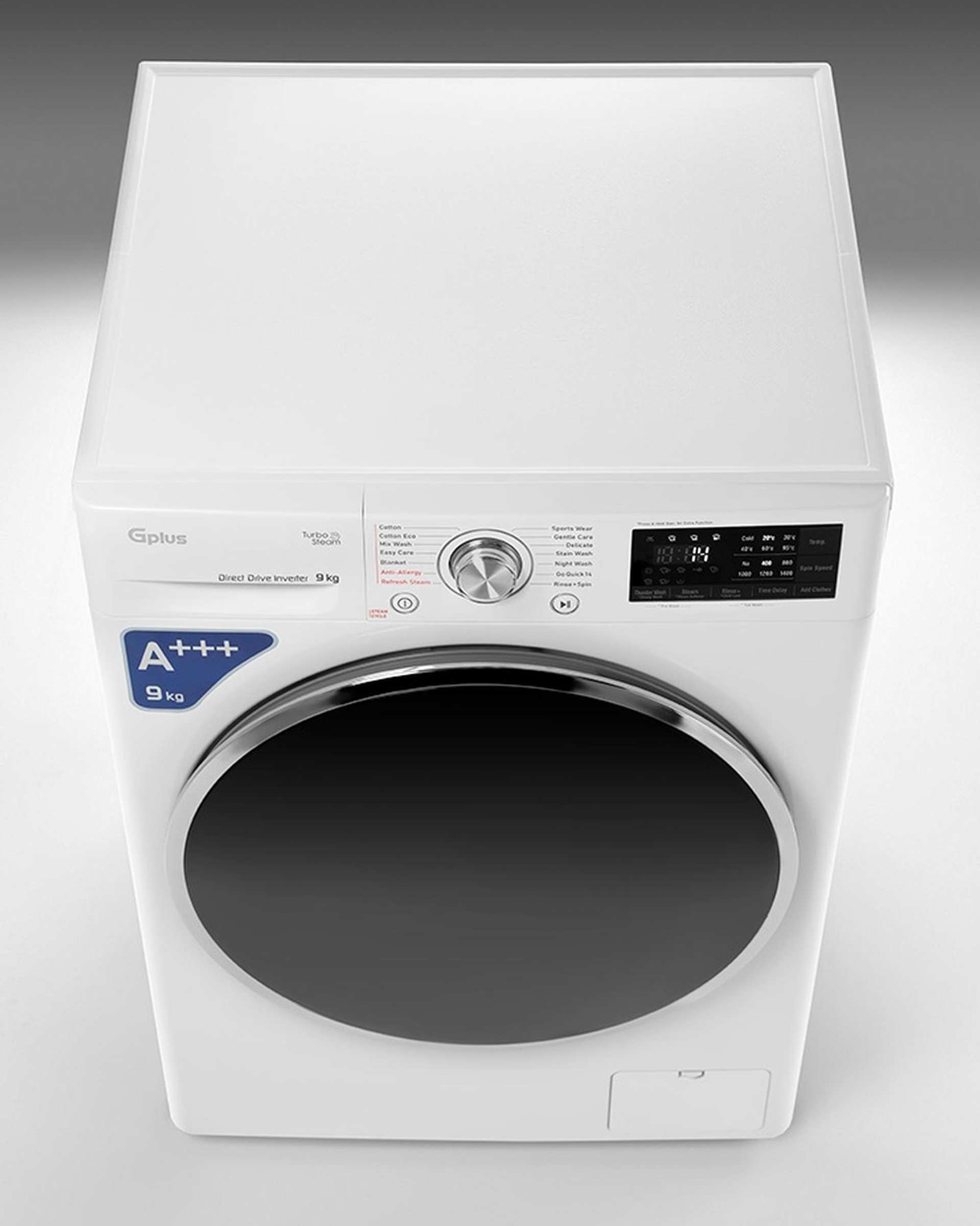 ماشین لباسشویی سفید جی پلاس Gplus مدل GWM-R99W.KTL ظرفیت 9 کیلوگرم