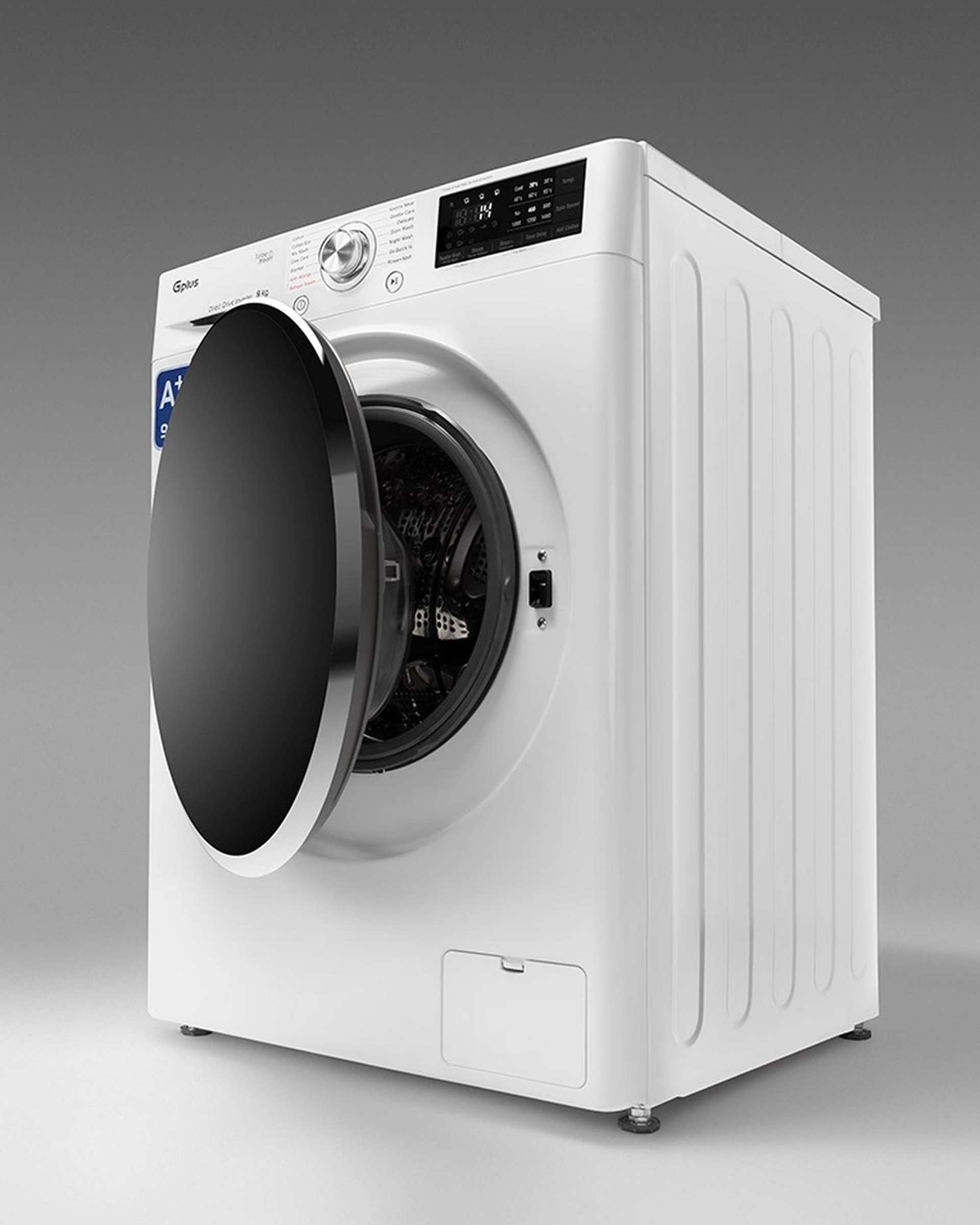 ماشین لباسشویی سفید جی پلاس Gplus مدل GWM-R99W.KTL ظرفیت 9 کیلوگرم