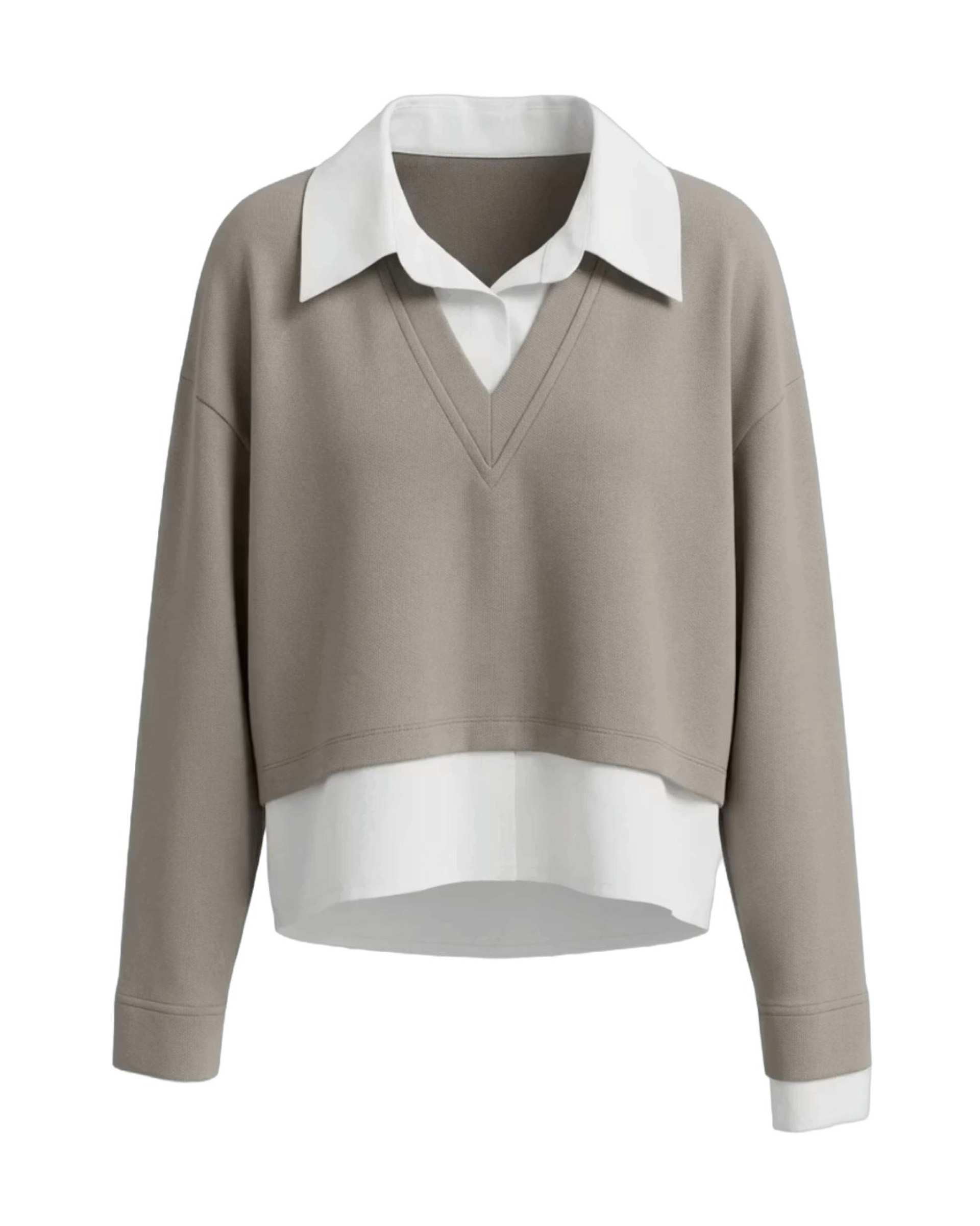 بلوز زنانه طوسی سرژه Serge کد 243108