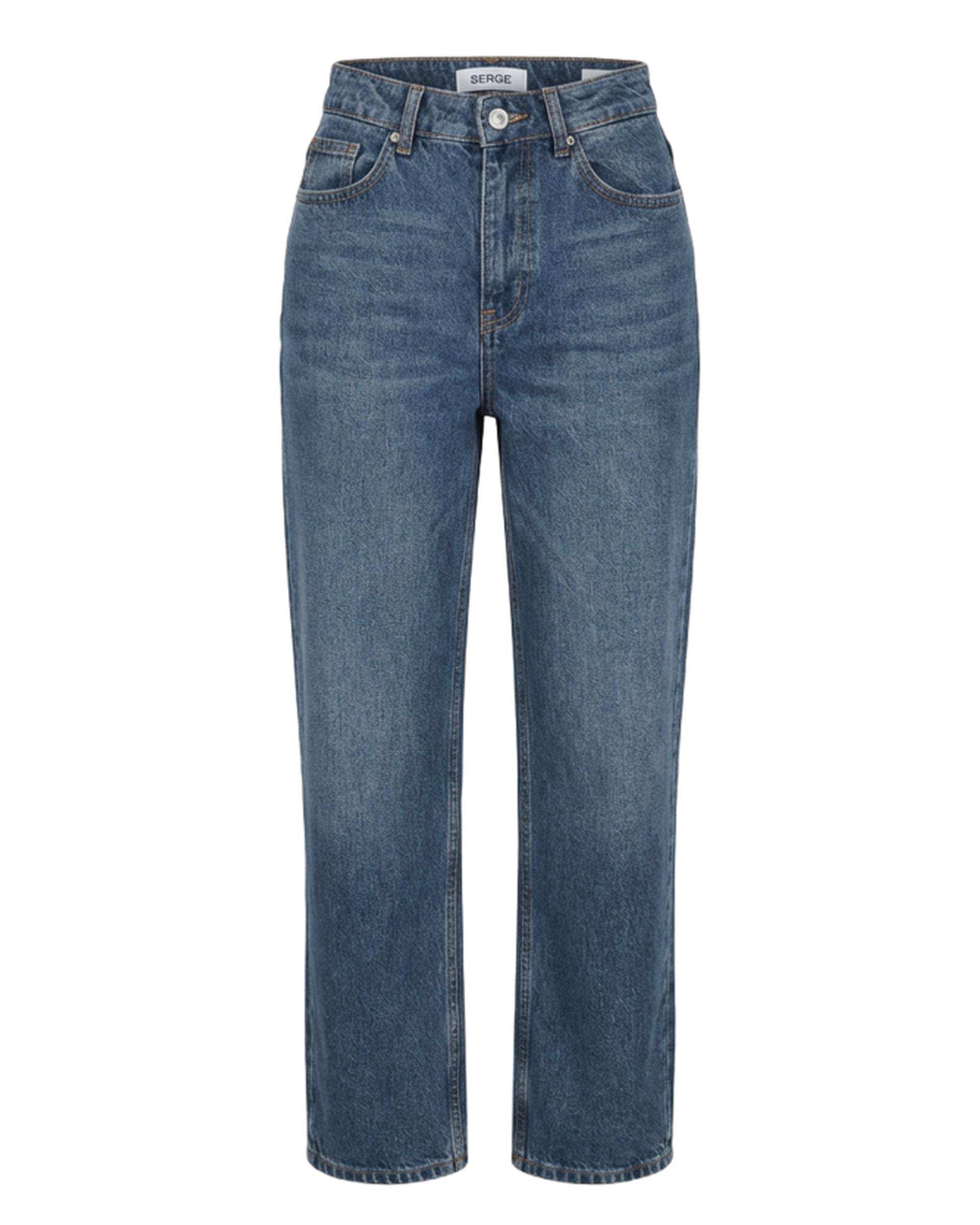 شلوار جین زنانه راسته آبی تیره سرژه Serge کد 221177