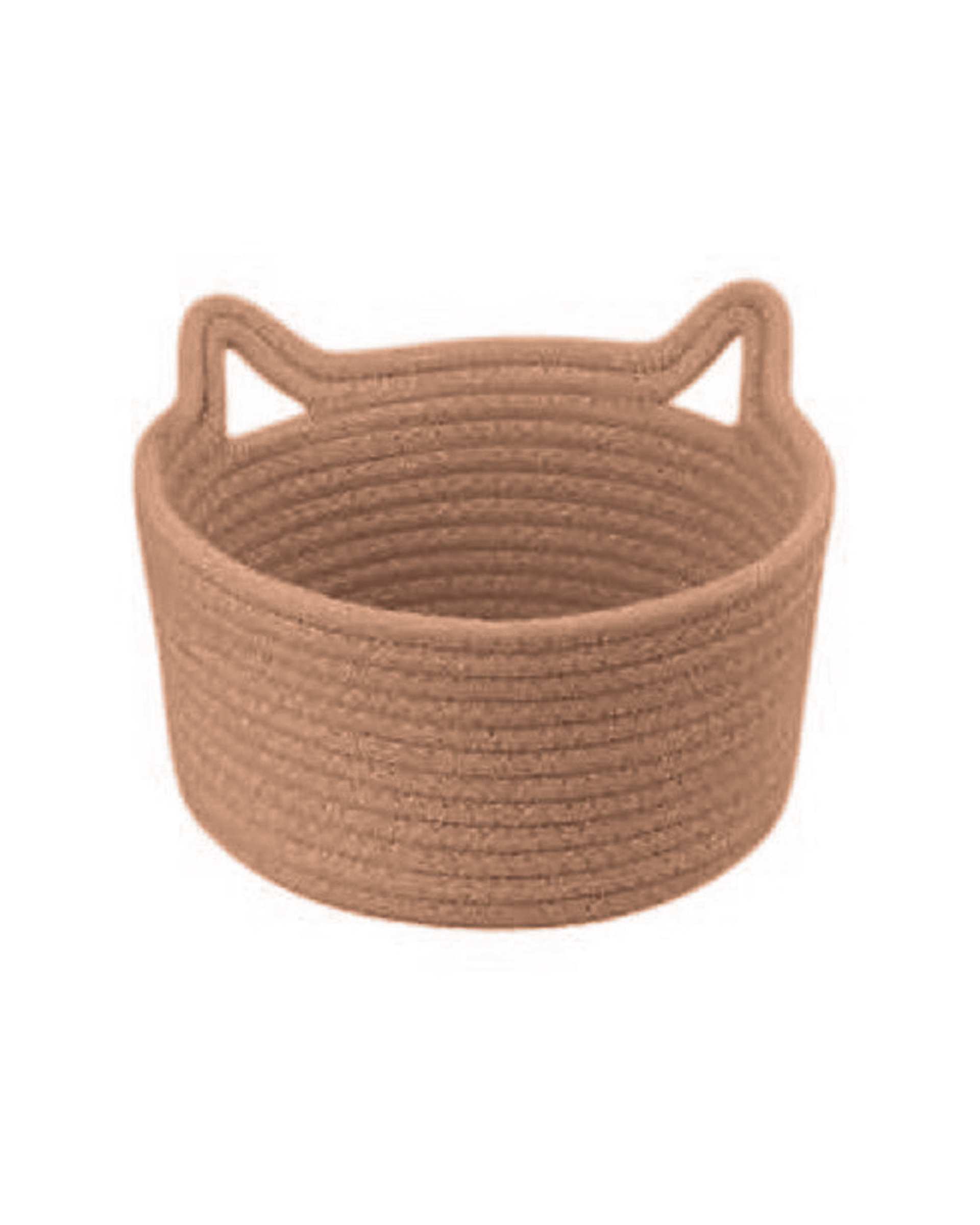 سبد کپو بافی کرم تیره مدل cat