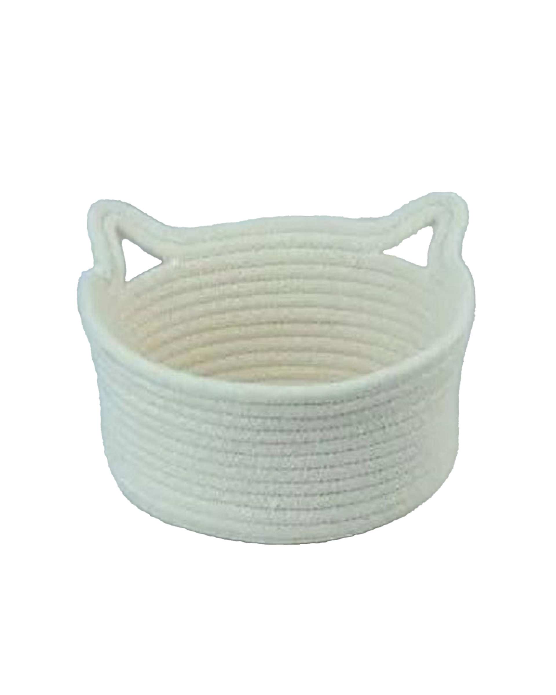 سبد کپو بافی سفید مدل cat