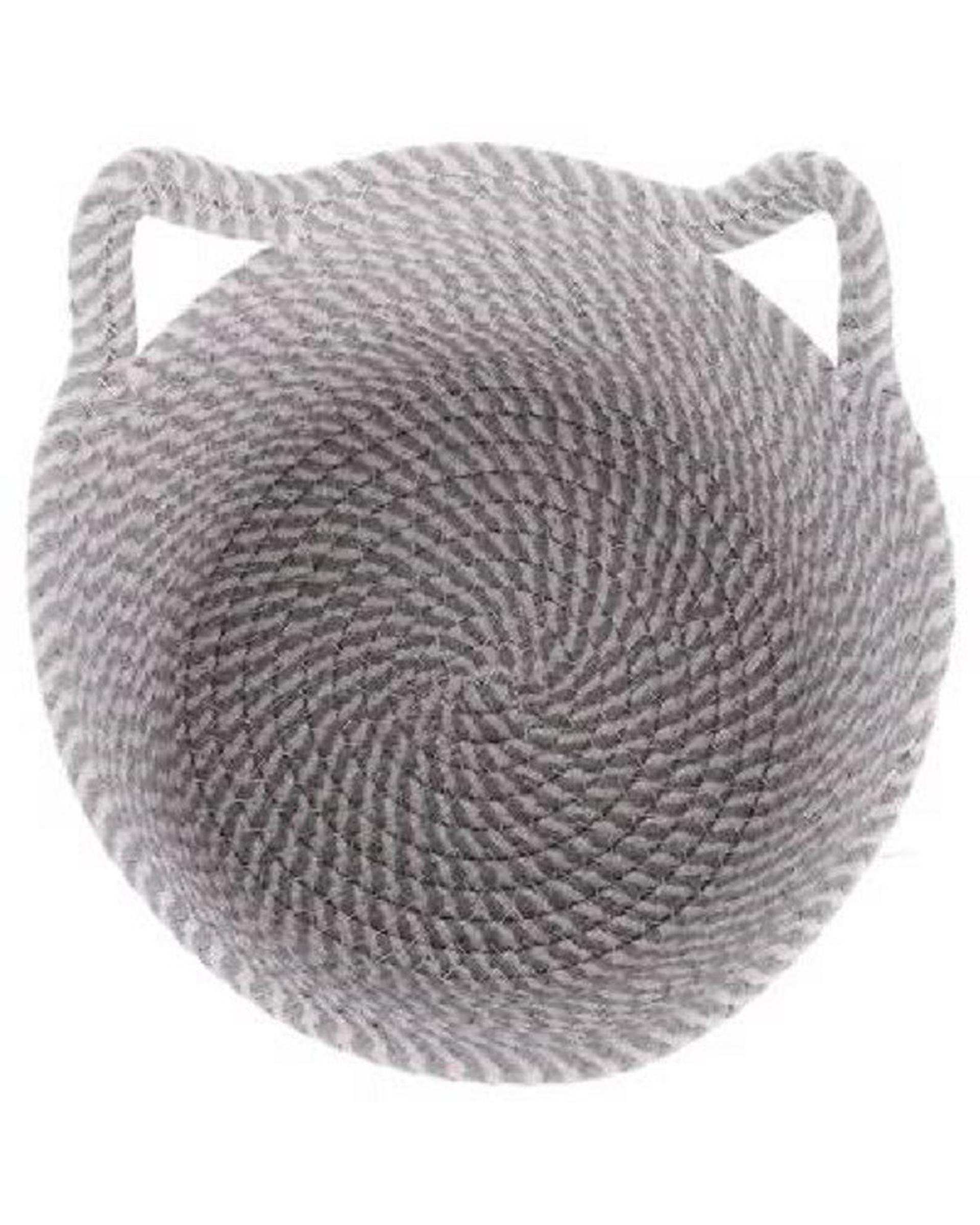 سبد نظم دهنده سفید و طوسی راه راه مدل زبرا