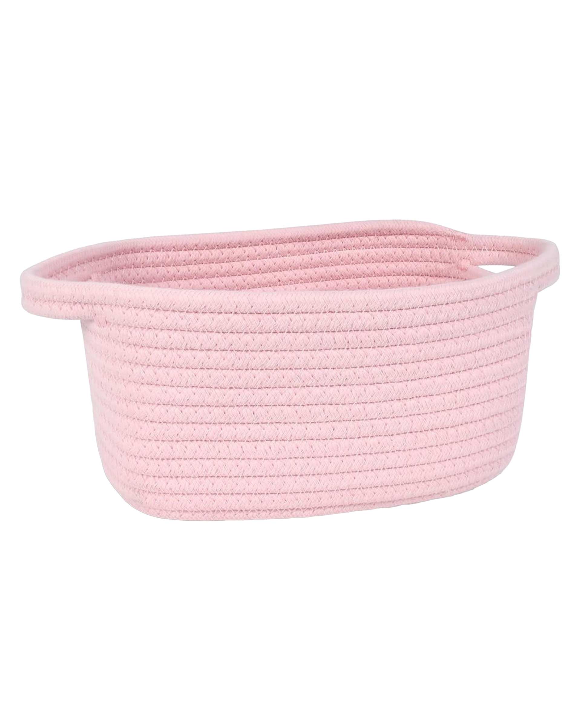 سبد کپو بافی صورتی مدل fg