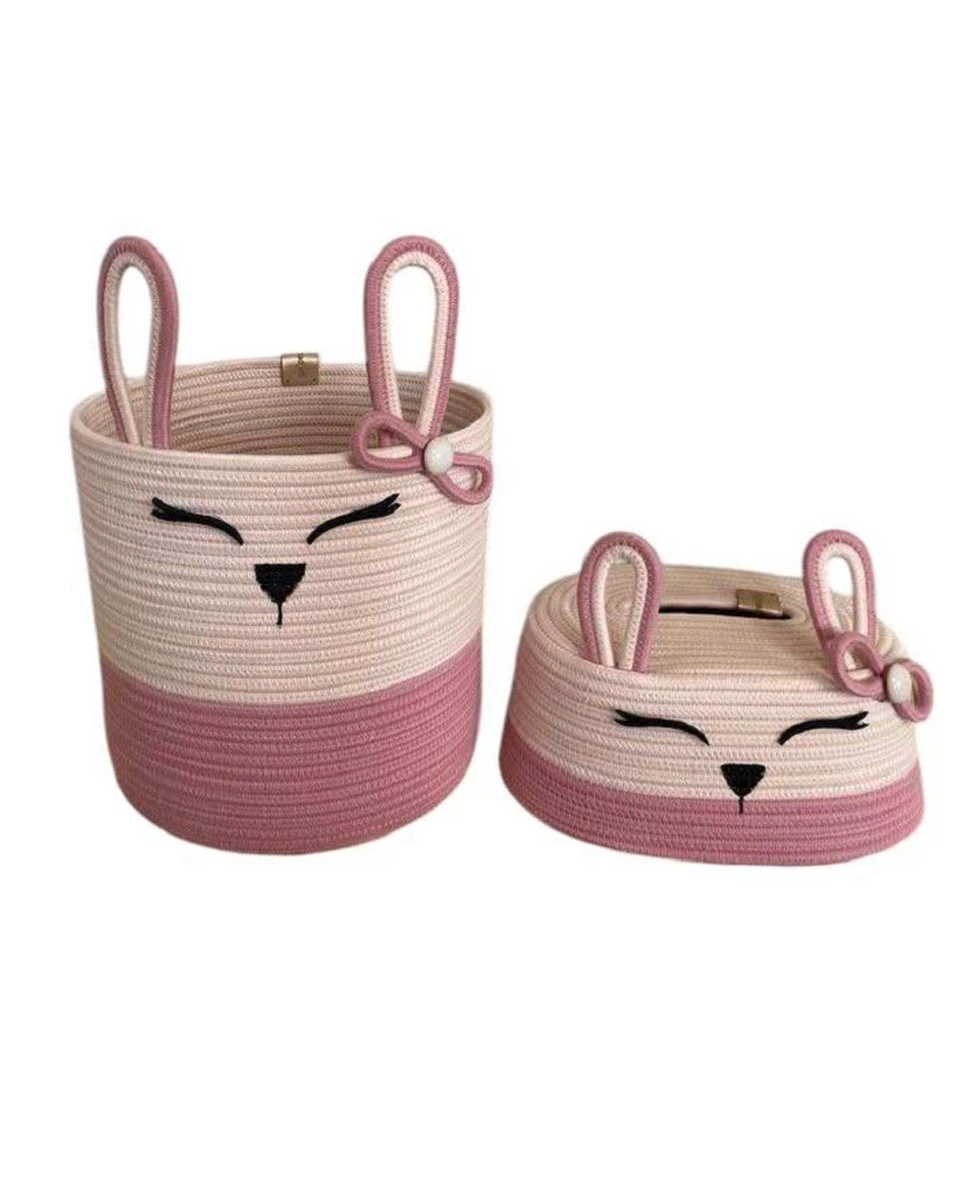 ست سطل و جا دستمال صورتی کد 066