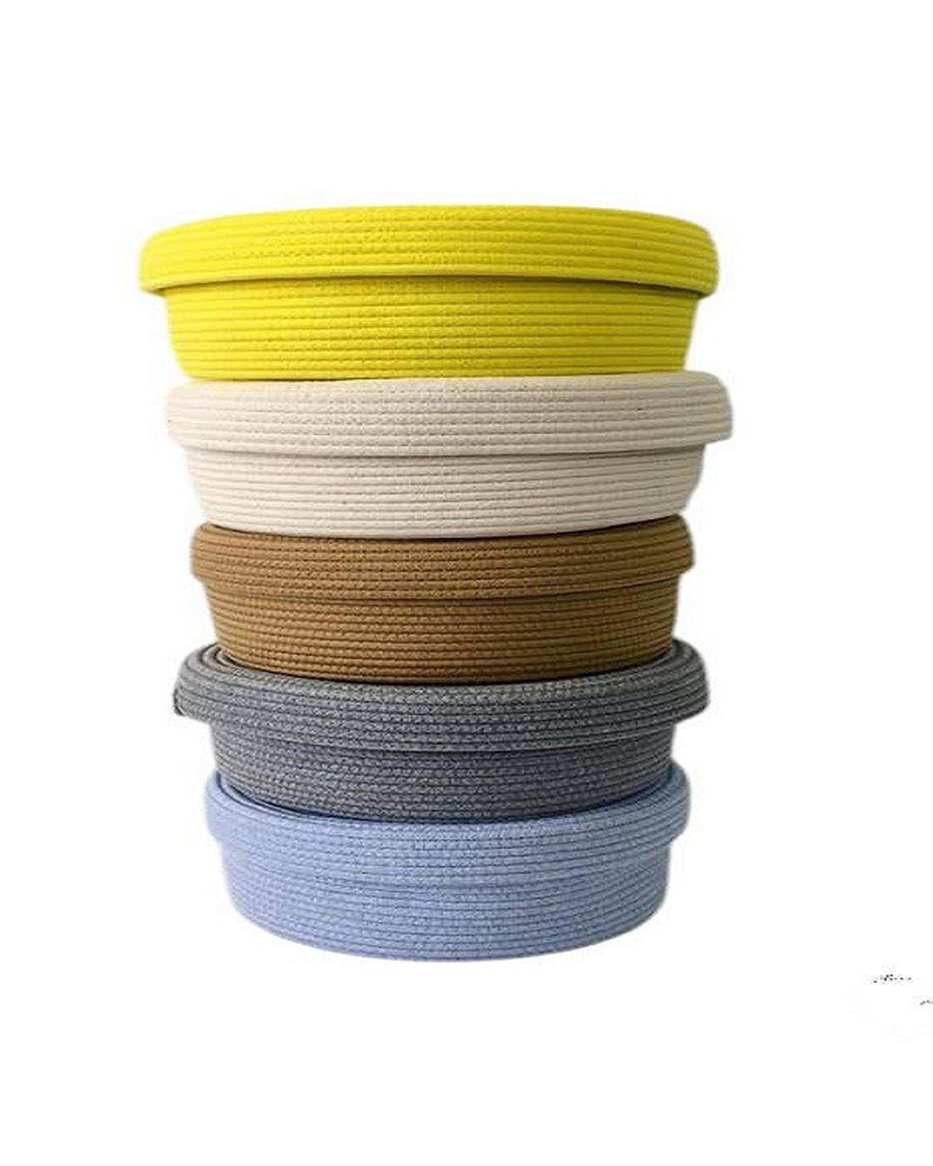 سبد نظم دهنده درب دار زرد