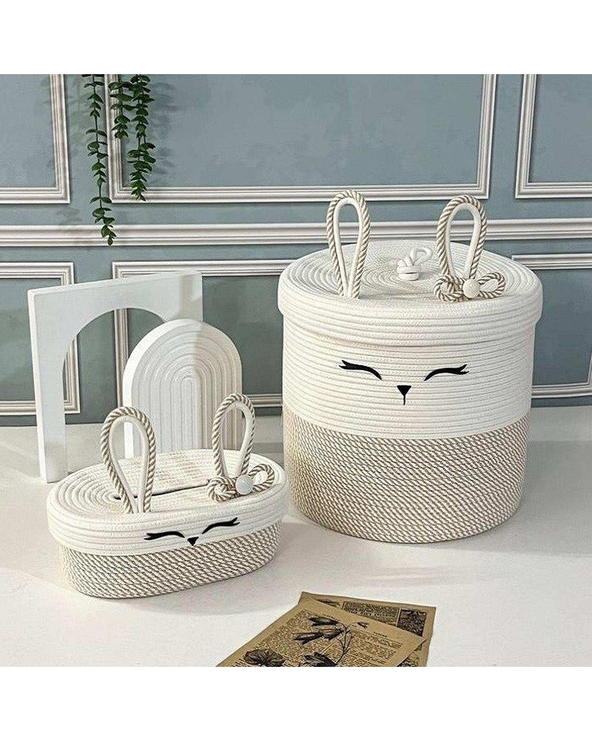 ست سطل و جادستمال کاغذی اتاق کودک مدل خرگوش