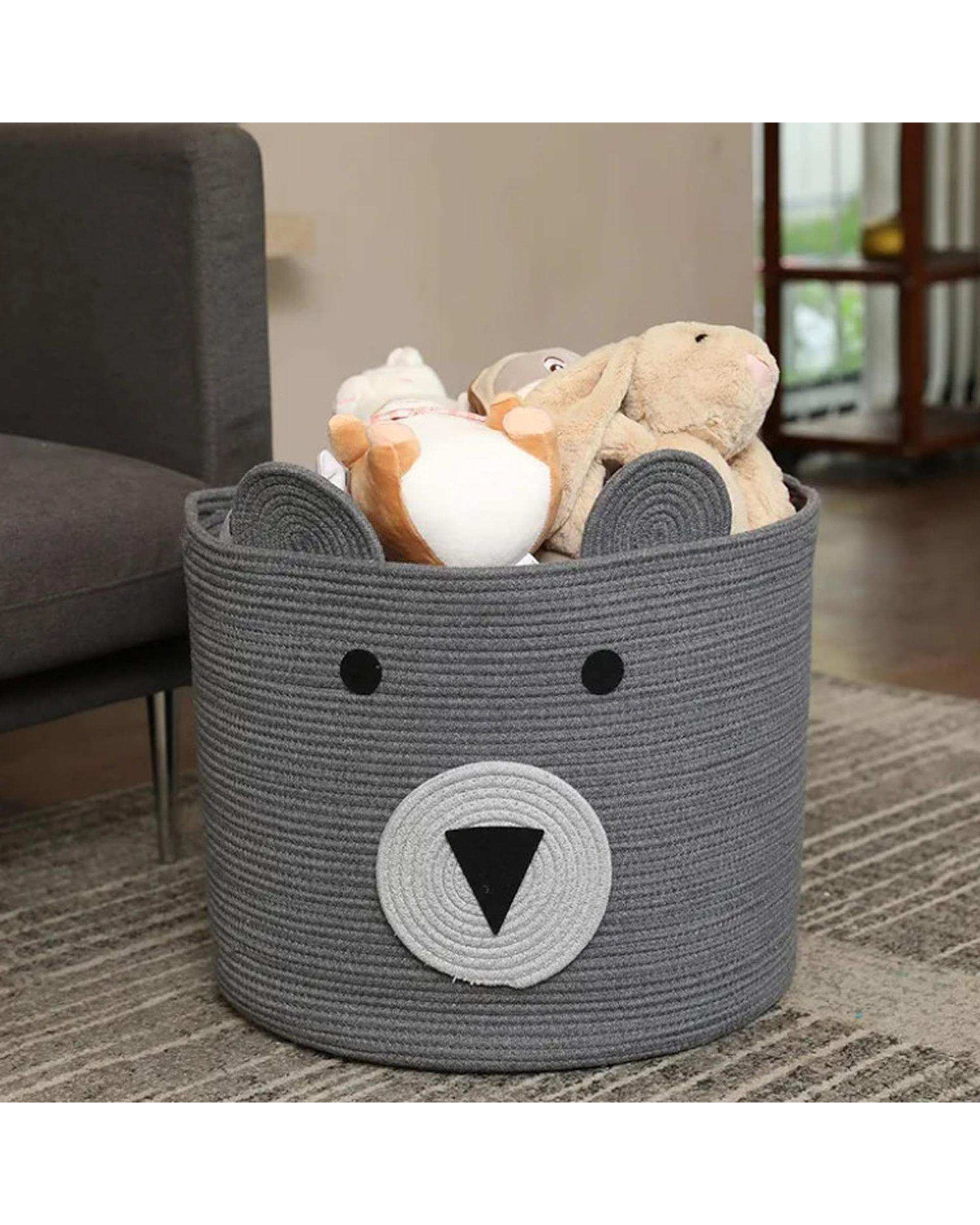 سبد نظم دهنده کودک طوسی مدل خرس کد 3