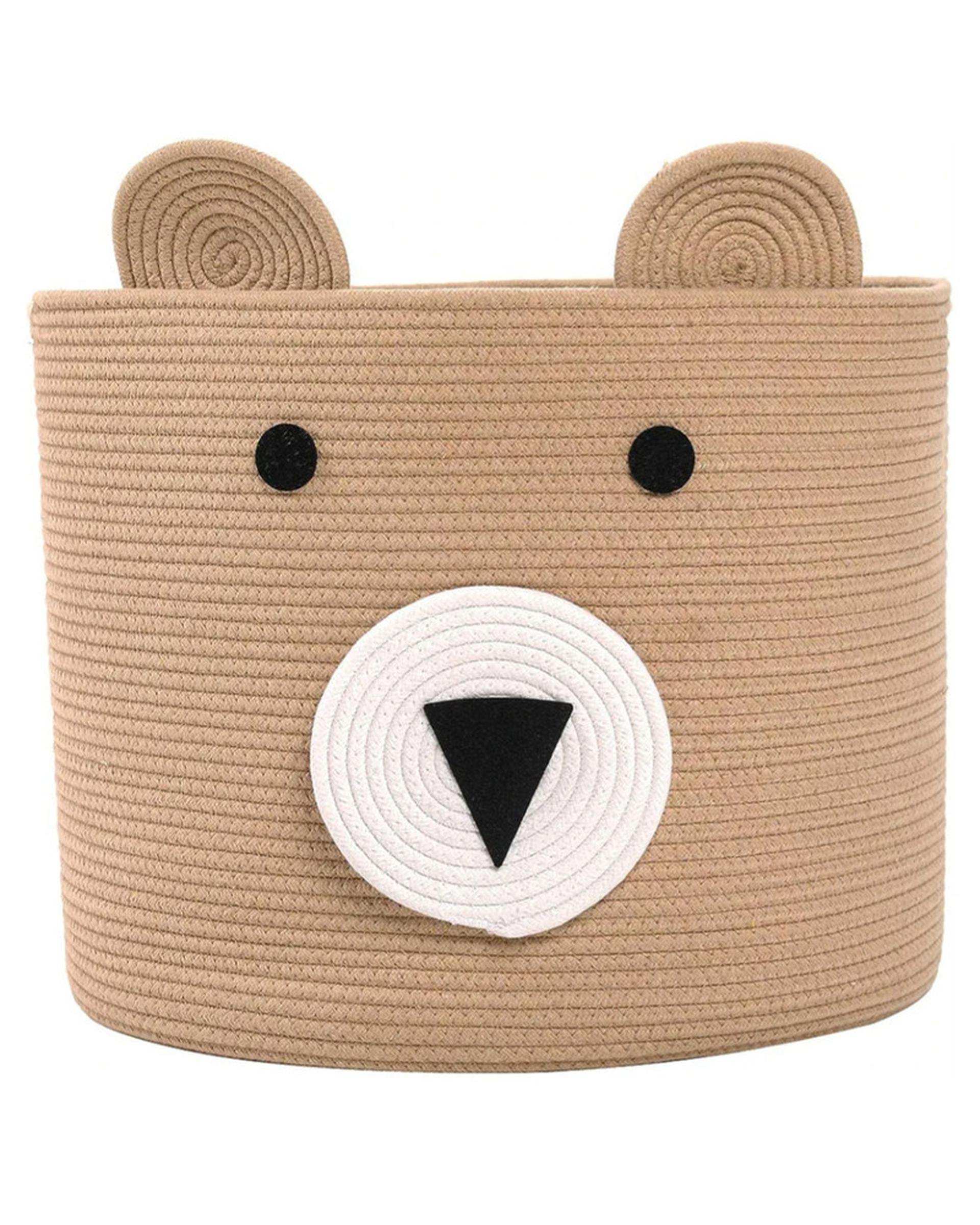 سبد نظم دهنده کودک کرم مدل خرس کد 1