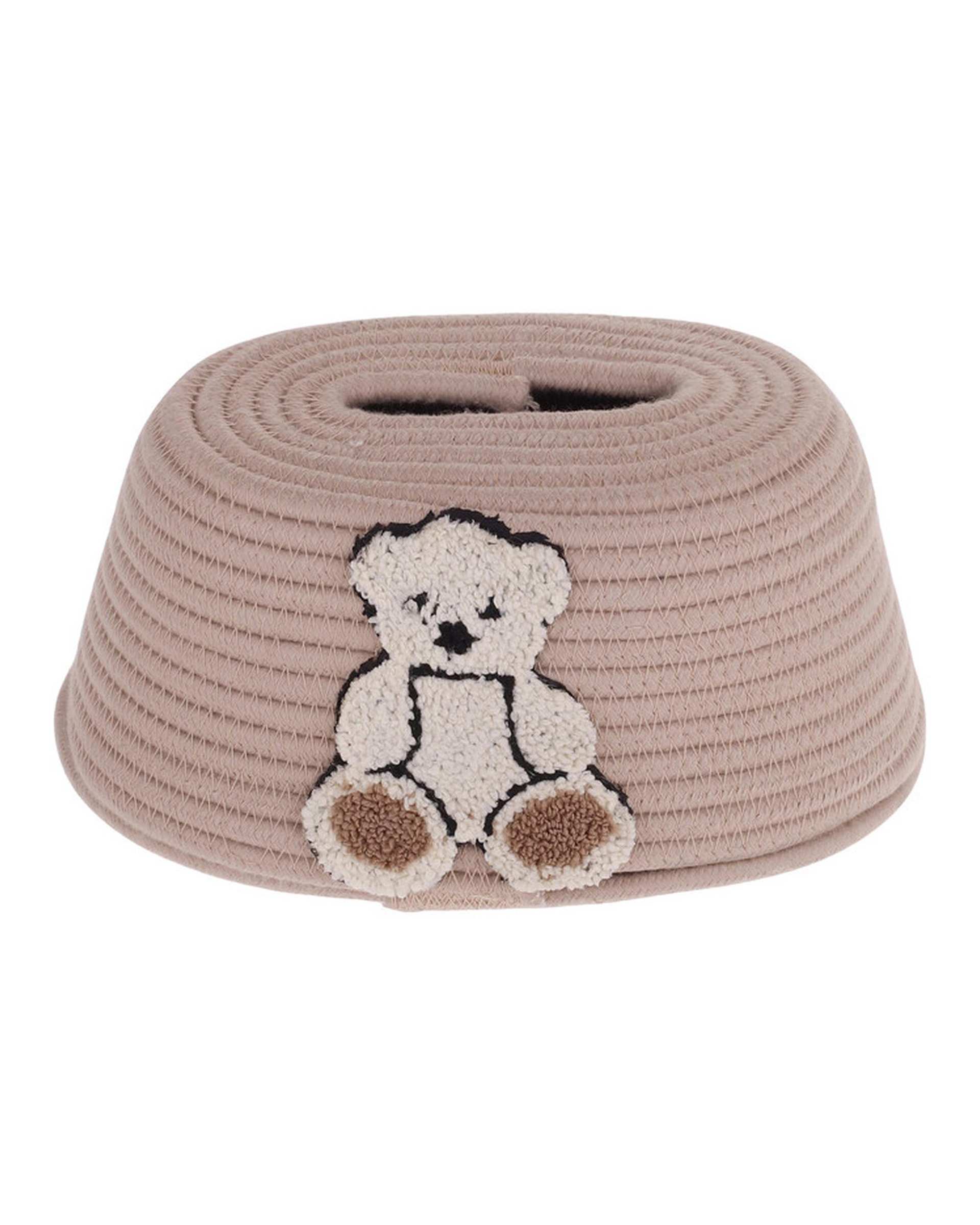 ست سطل زباله و دستمال کاغذی اتاق کودک مدل خرس کاپیتان