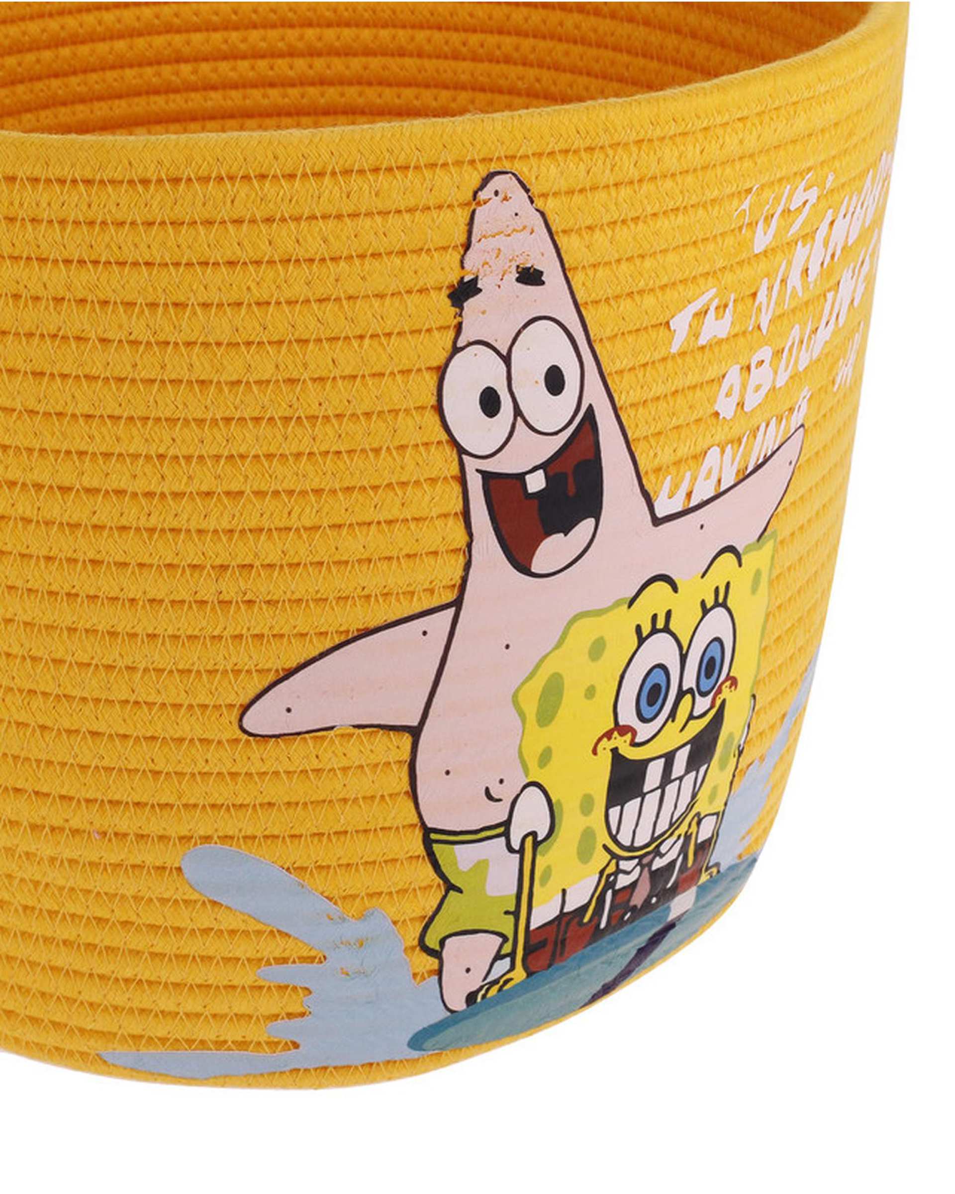 سطل اتاق کودک زرد مدل باب اسفنجی