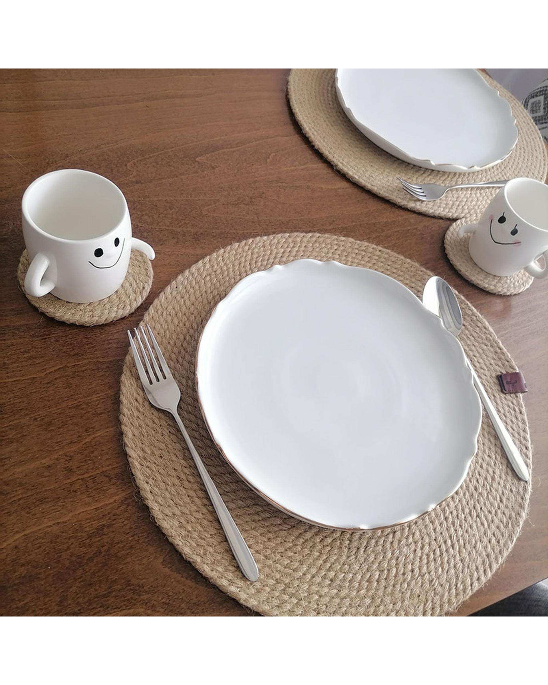 زیر بشقابی به همراه زیر لیوانی مدل zbl36-11p بسته 4 عددی