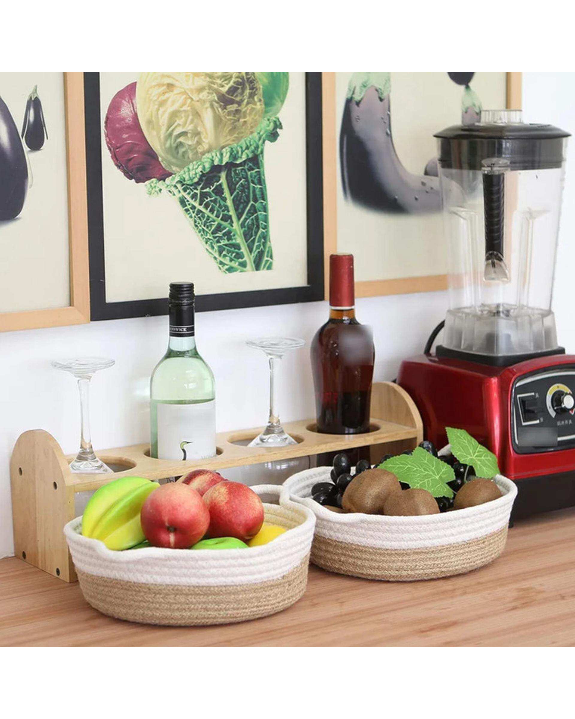 سبد نظم دهنده مدل دسته دار سفید مجموعه 2 عددی