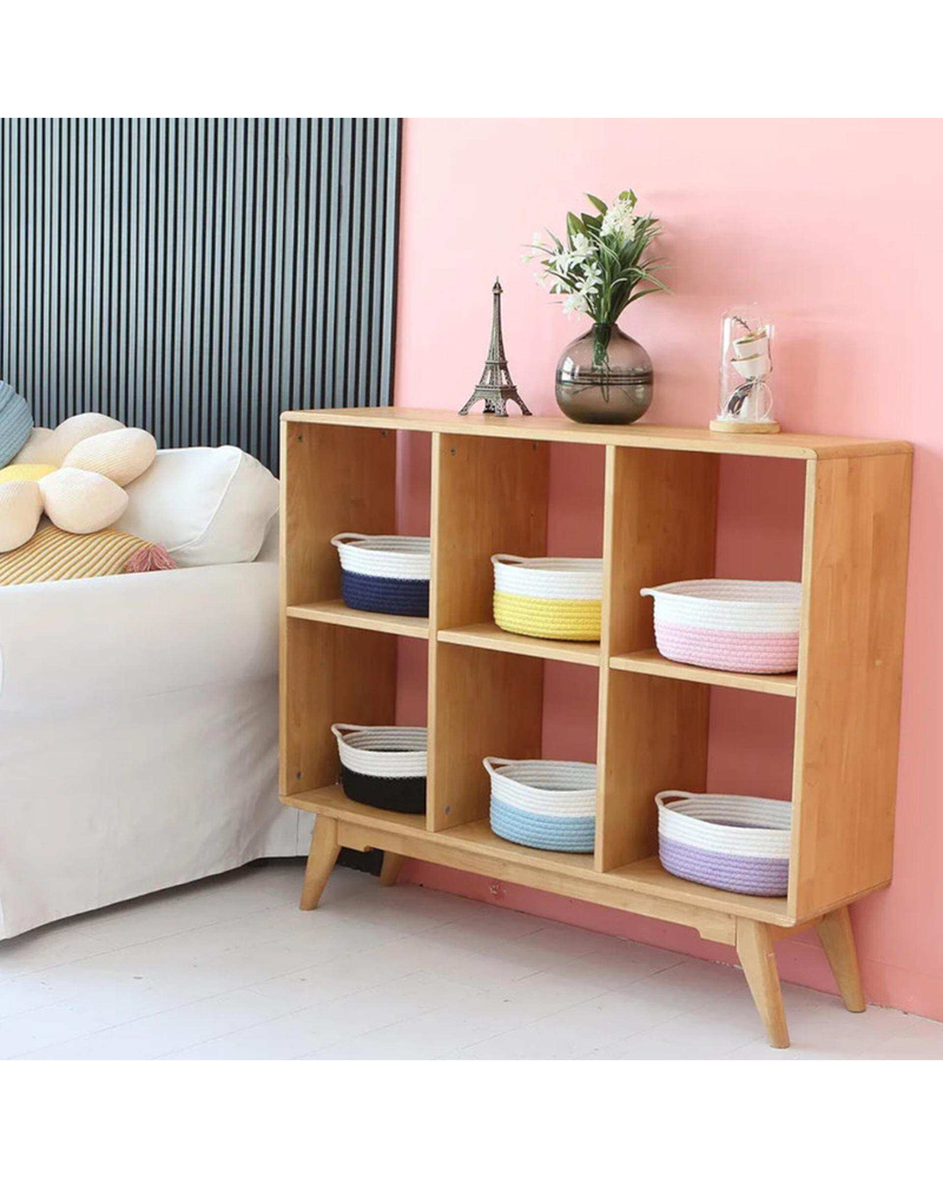 سبد نظم دهنده مدل دسته دار سفید مجموعه 2 عددی