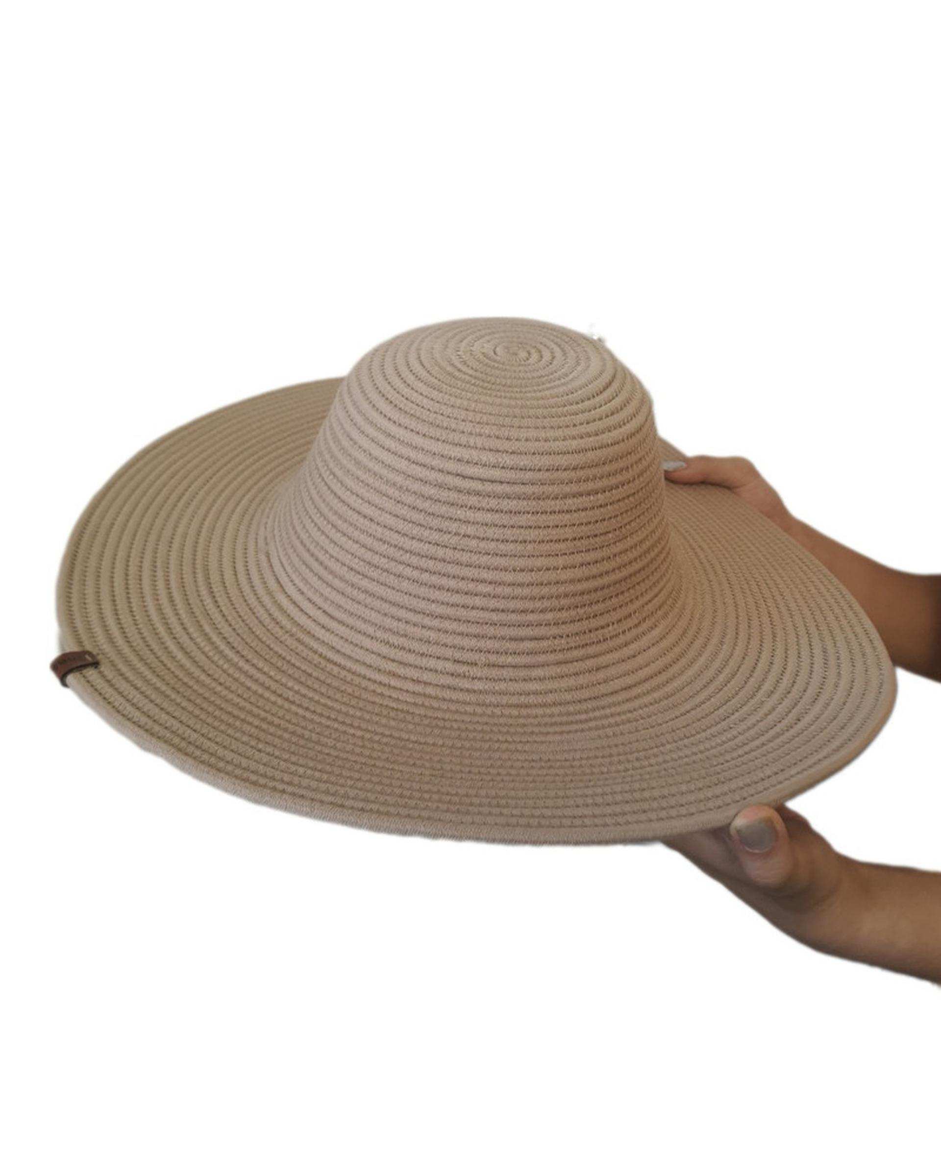 کلاه آفتابگیر زنانه کرم تیره مدل Bch1