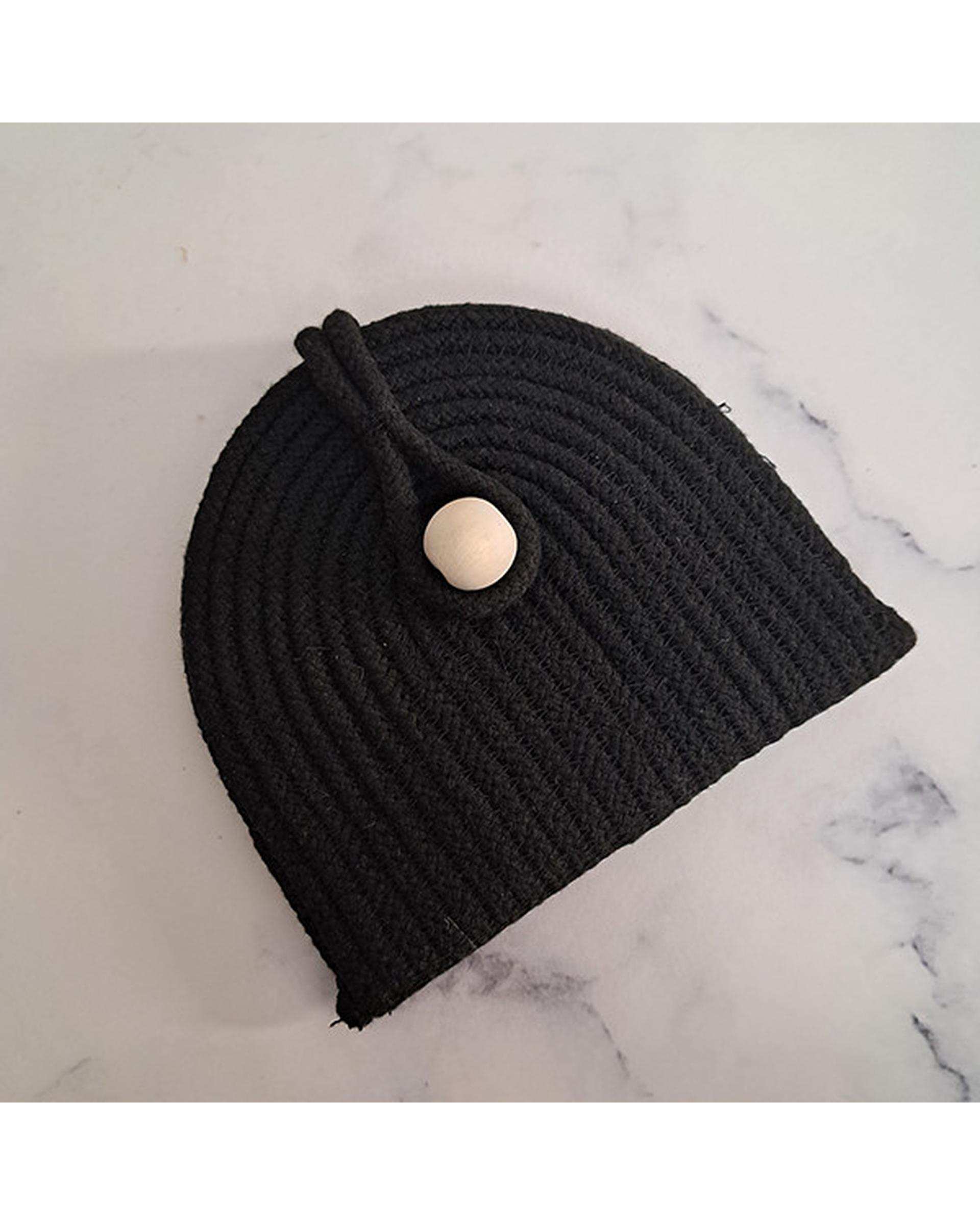 کیف پول زنانه قیطان دوزی مشکی کد N-105