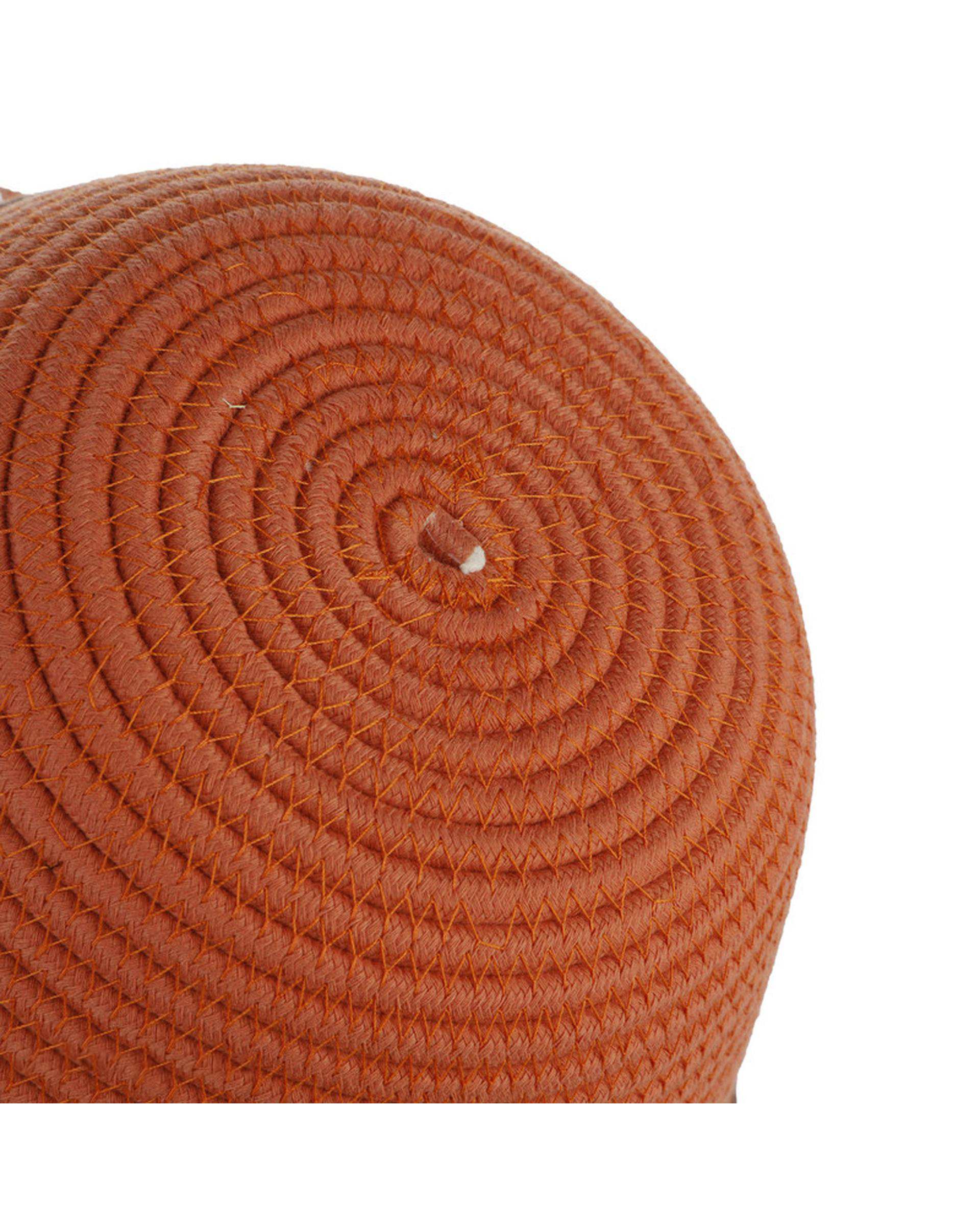 سبد نظم دهنده قیطان دوزی گرد نارنجی