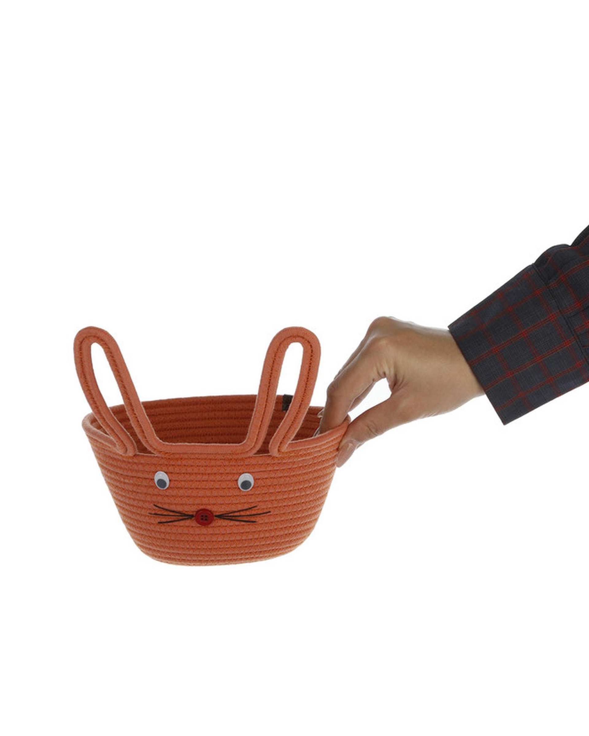 سبد نظم دهنده قیطان دوزی گرد نارنجی