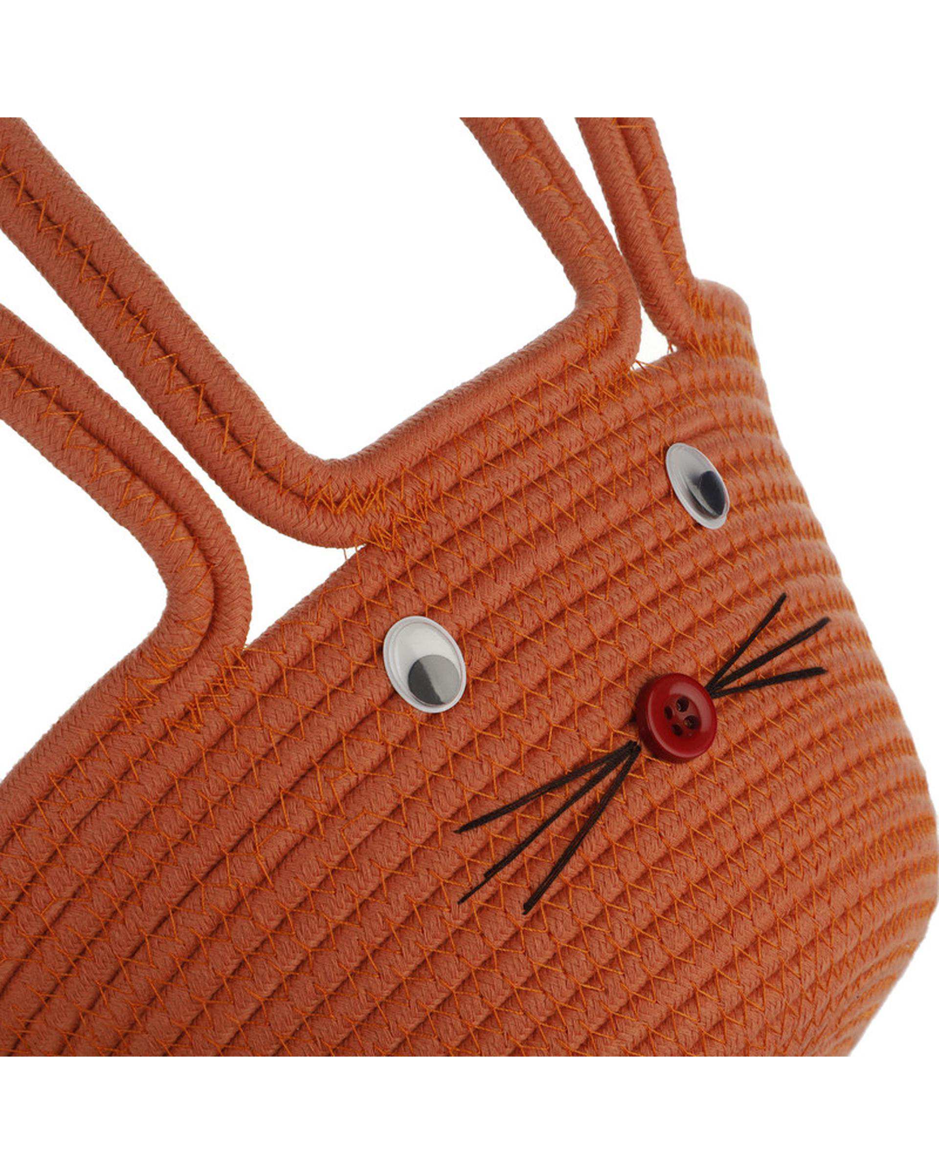 سبد نظم دهنده قیطان دوزی گرد نارنجی