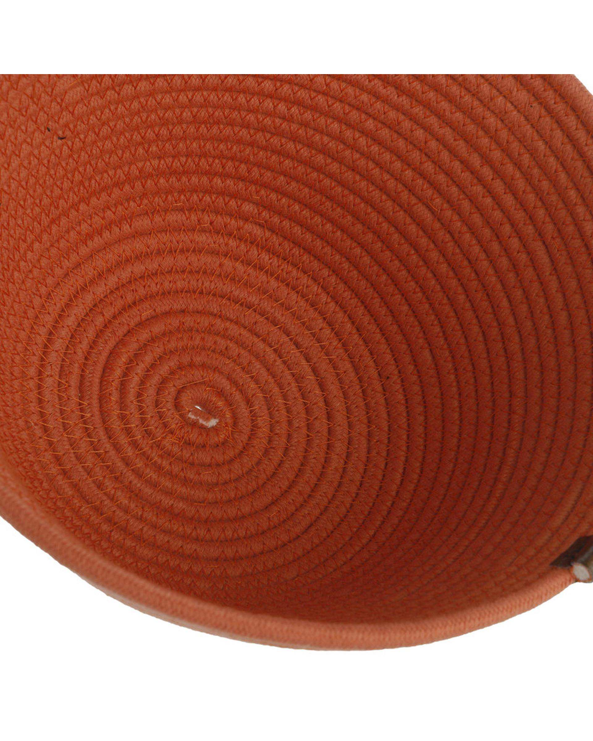 سبد نظم دهنده قیطان دوزی گرد نارنجی