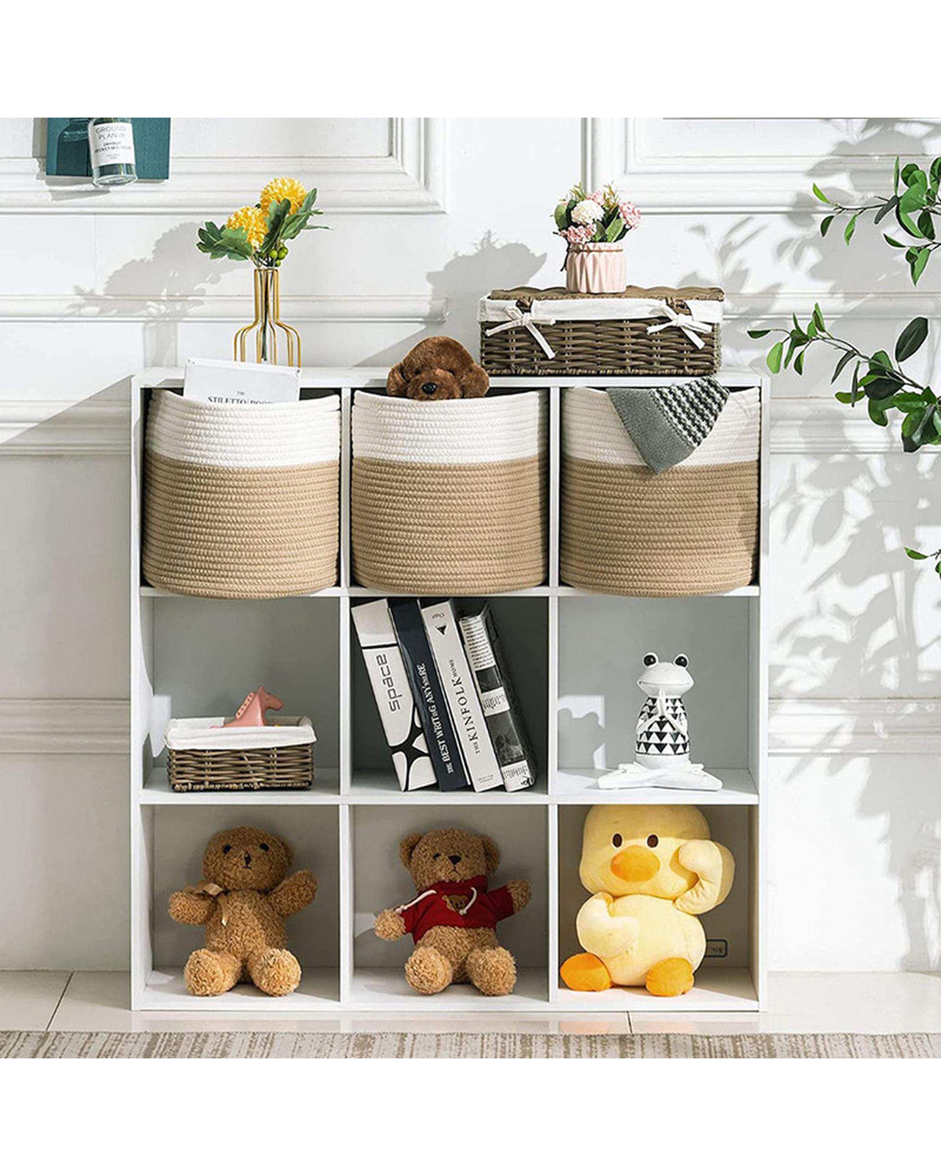 باکس نظم دهنده کرم تیره و سفید مدل s156 مجموعه 3 عددی