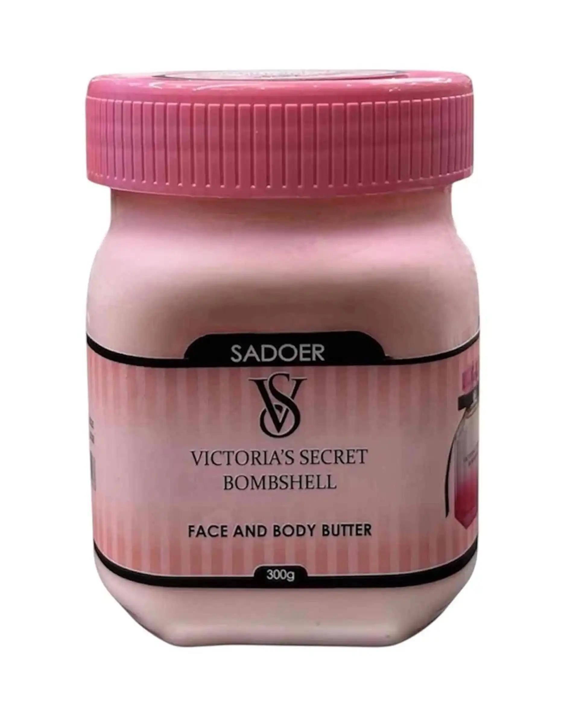 کره بدن و صورت سادور مدل Bombshell مناسب انواع پوست ویتامین E، بدون پارابن و مواد حساسیت زا، وزن 300 گرم