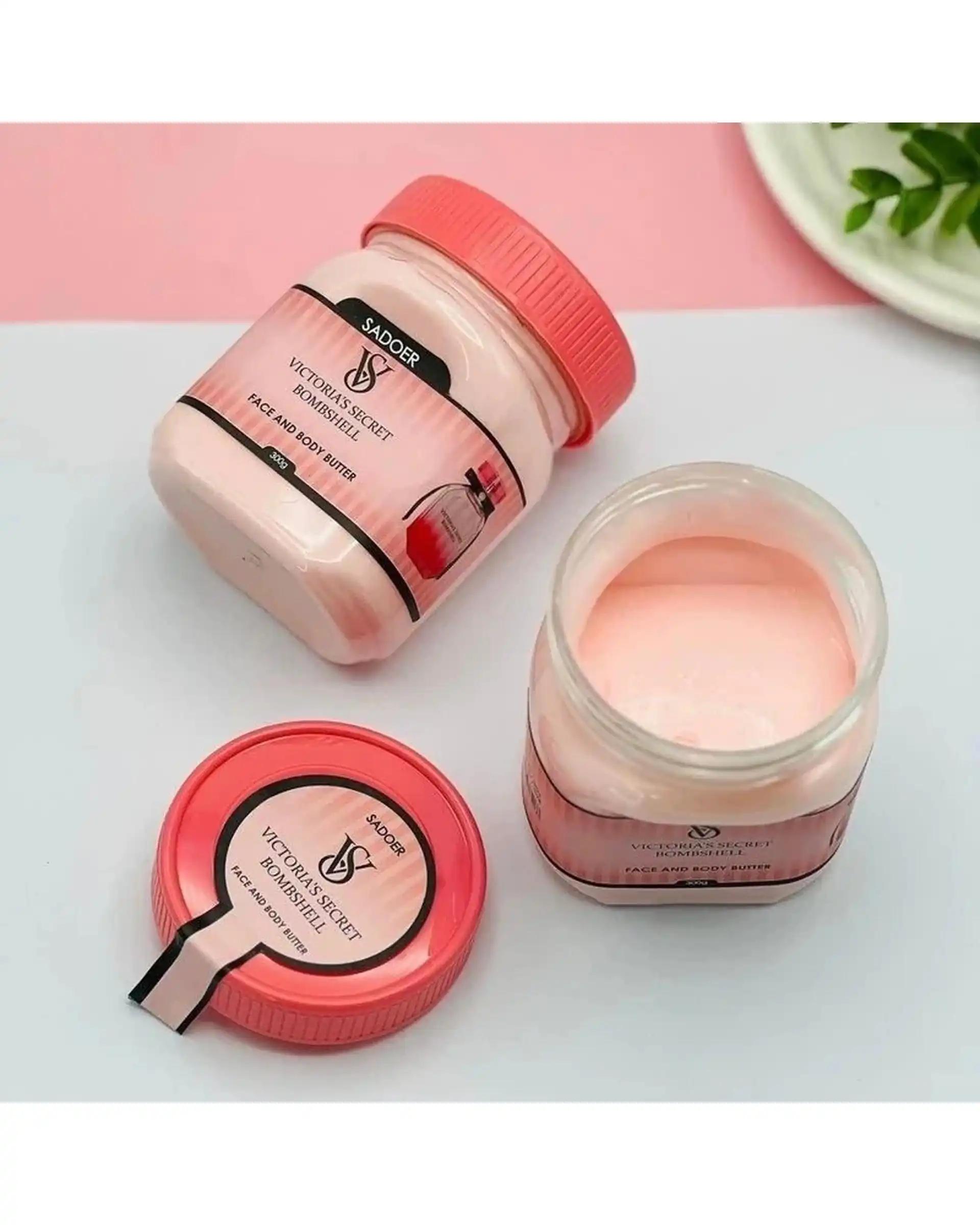 کره بدن و صورت سادور مدل Bombshell مناسب انواع پوست ویتامین E، بدون پارابن و مواد حساسیت زا، وزن 300 گرم