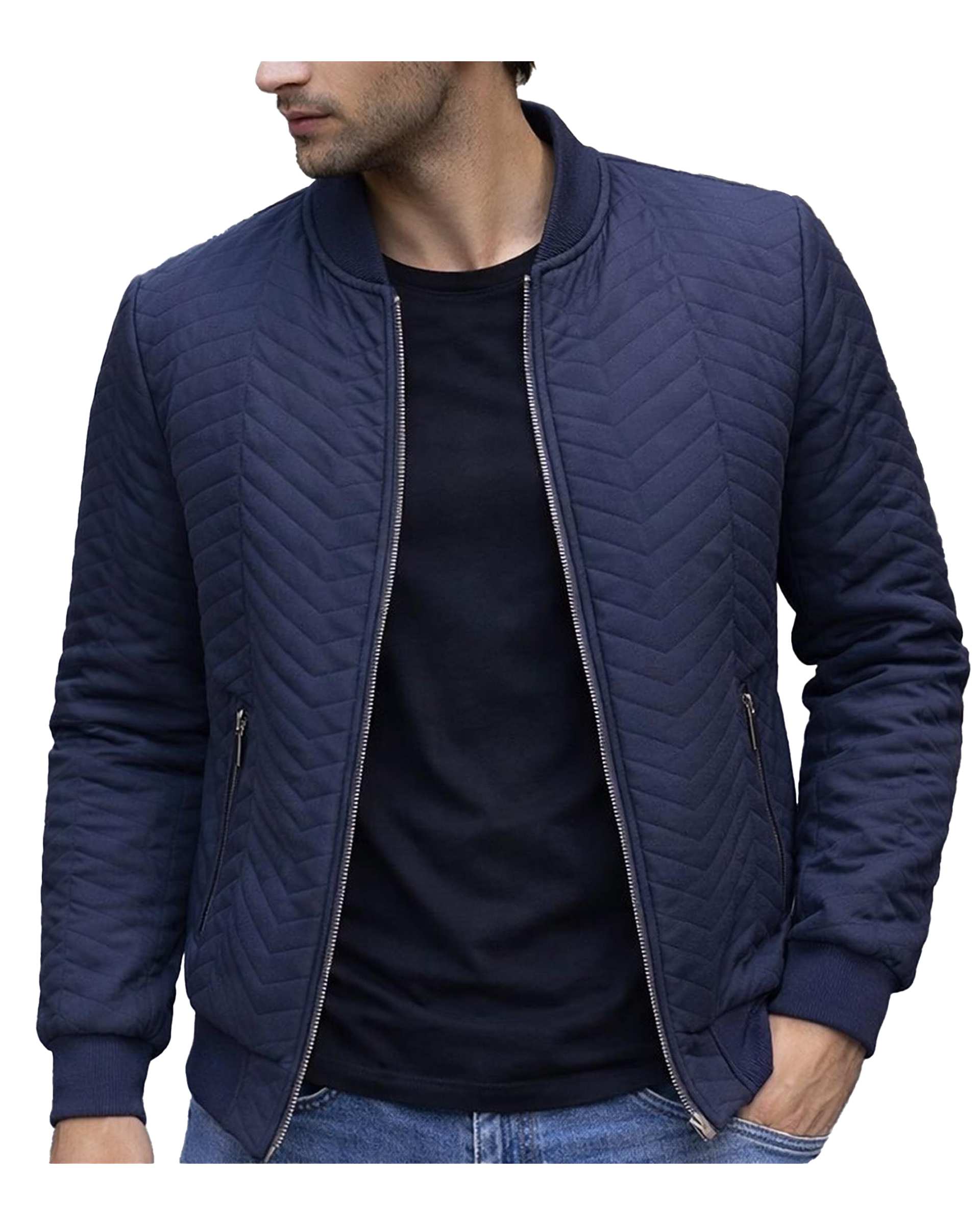 کاپشن مردانه ضد آب سرمه ای دیورسو Diverso مدل سوما کد 4855