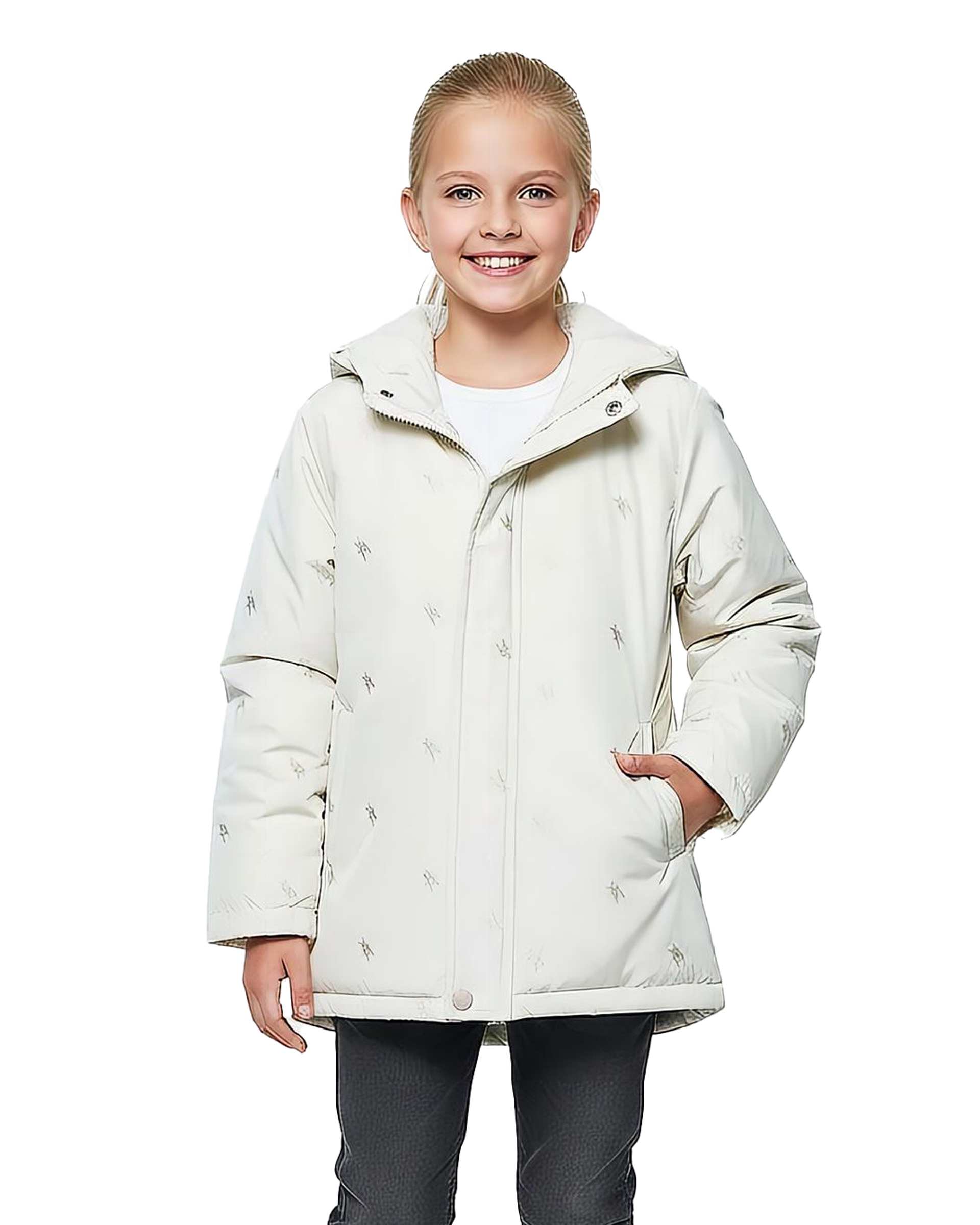 کاپشن دخترانه کرم لئو کیدز Leo Kids طرح حروف کد 8-6859