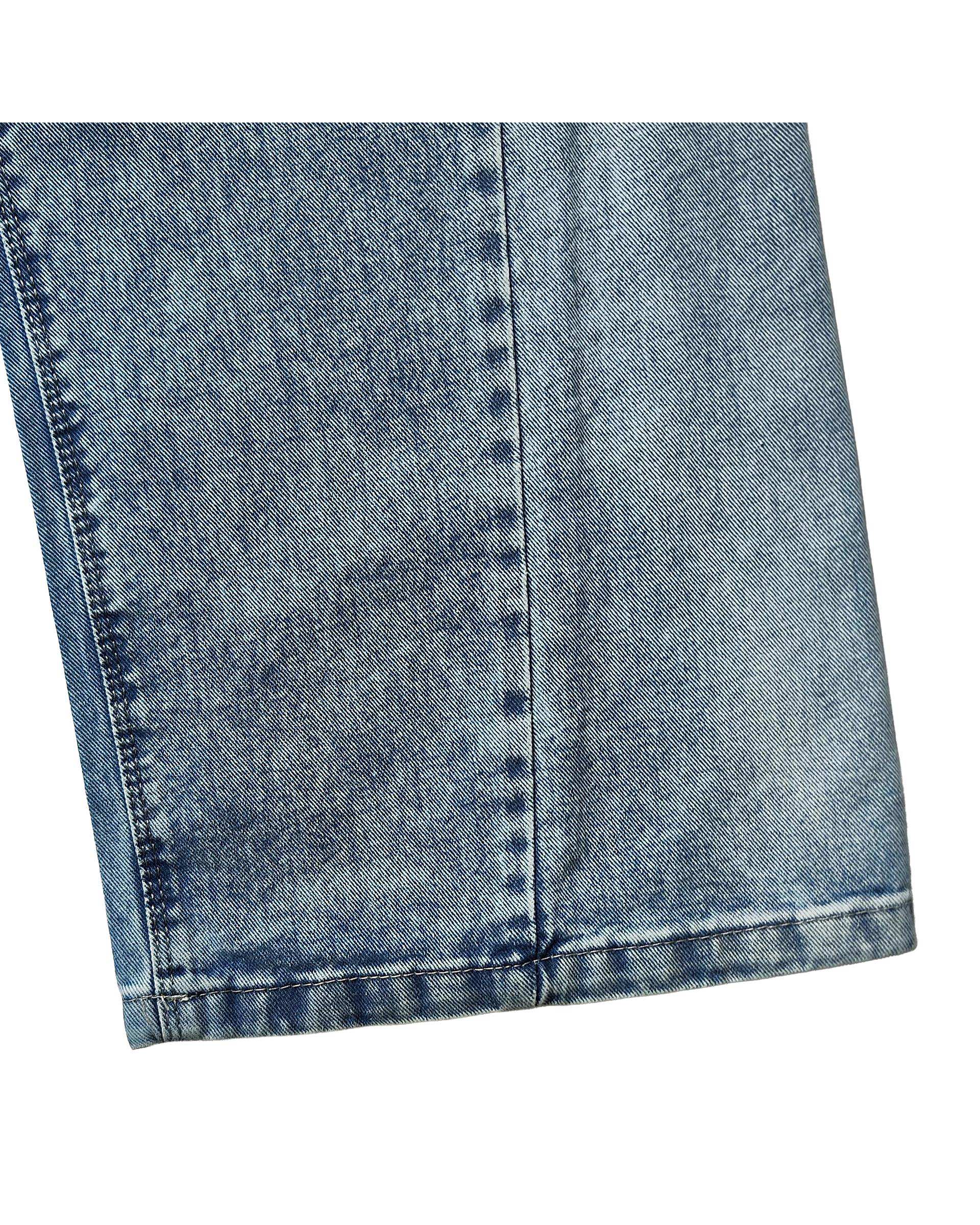 شلوار جین دخترانه بگ شافل آبی لئو کیدز Leo Kids کد 2068