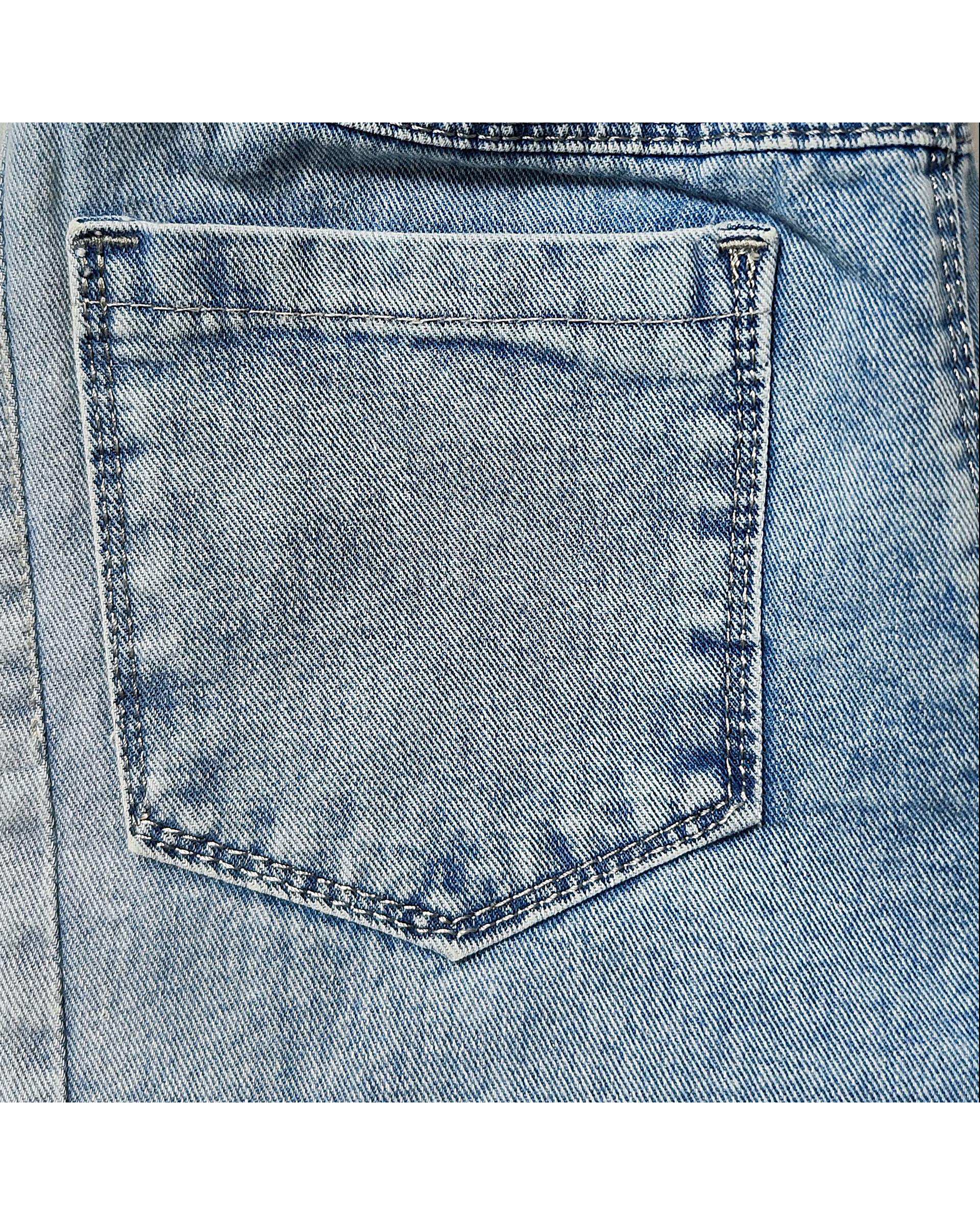 شلوار جین دخترانه بگ شافل آبی لئو کیدز Leo Kids کد 2068