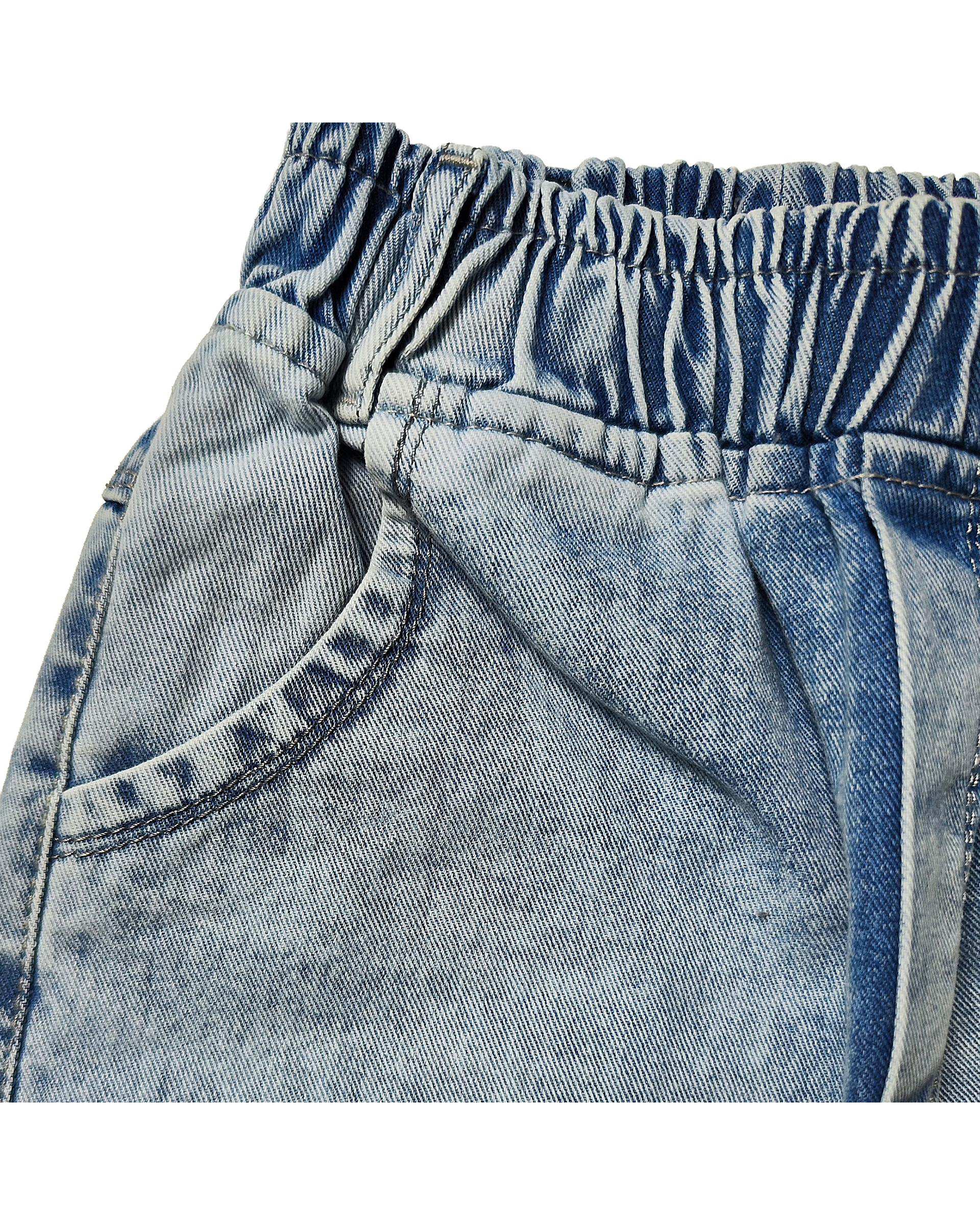 شلوار جین بچگانه بگ آبی لئو کیدز Leo Kids کد 2069