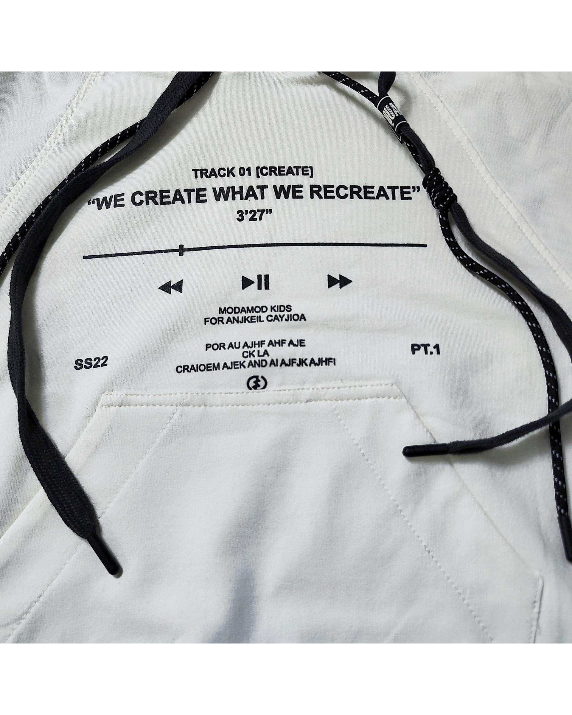 هودی دخترانه آستین نساجی سفید لئو کیدز Leo Kids کد 2070