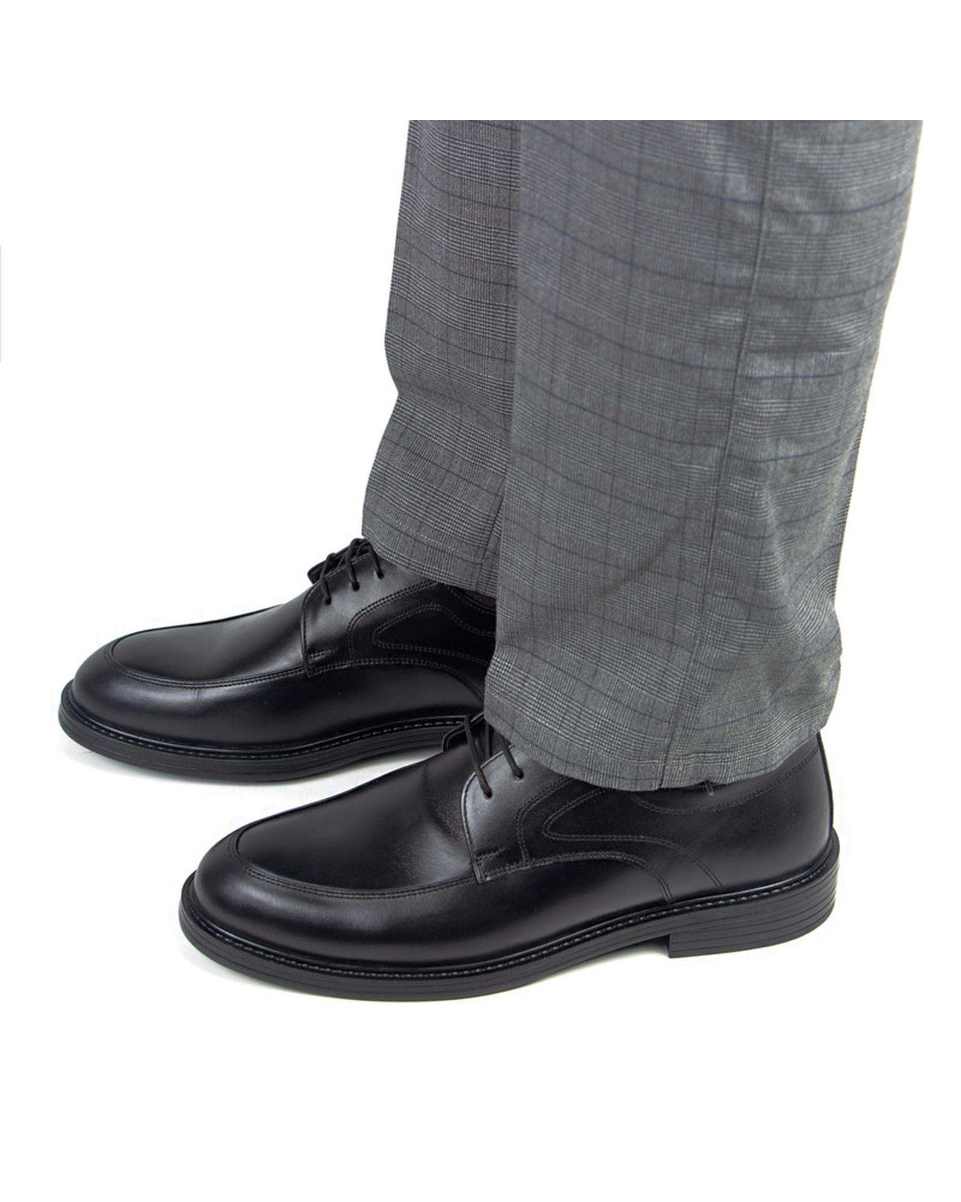 کفش چرم مردانه مشکی چرم بارز Charm Barez مدل DK246