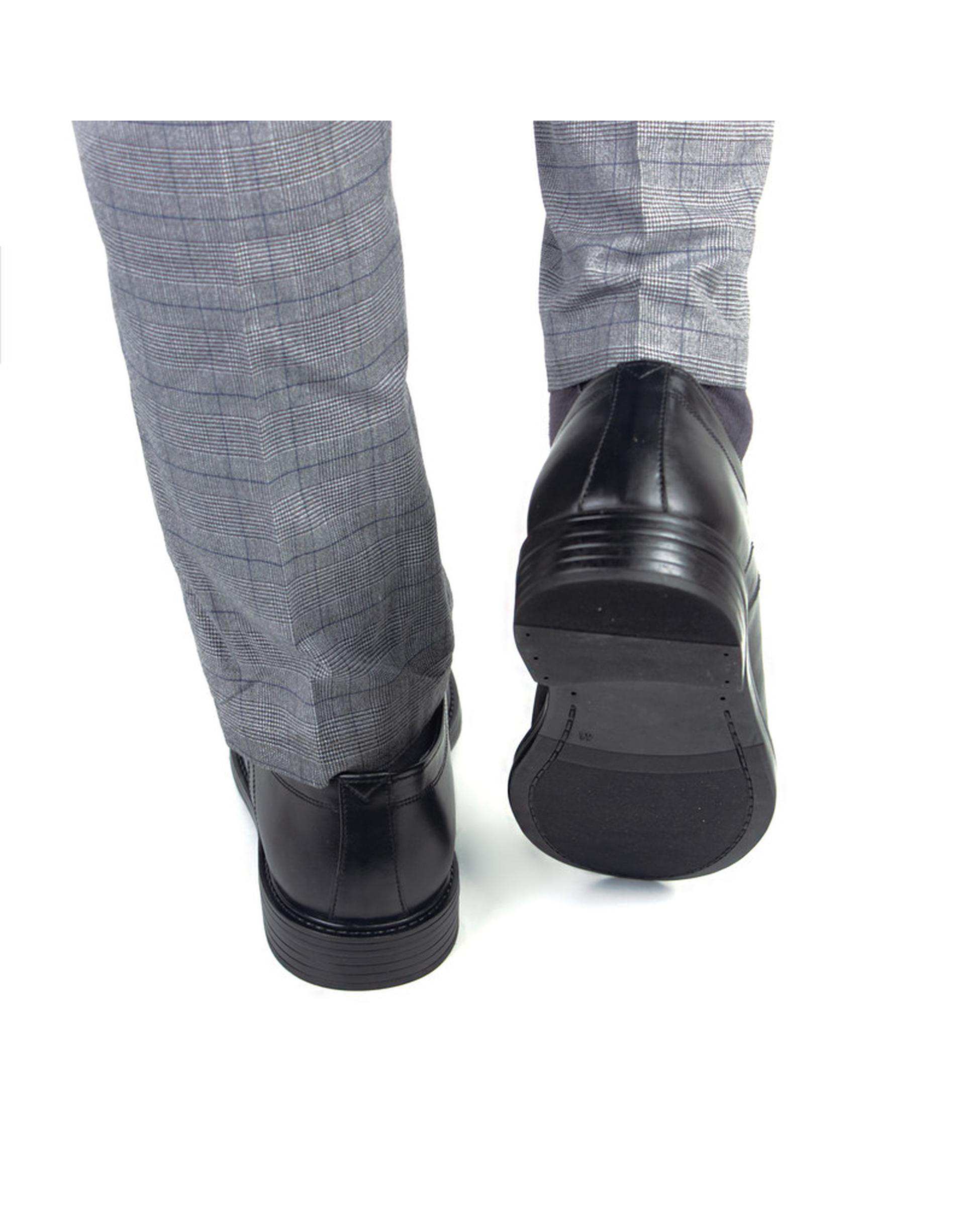 کفش چرم مردانه مشکی چرم بارز Charm Barez مدل DK246