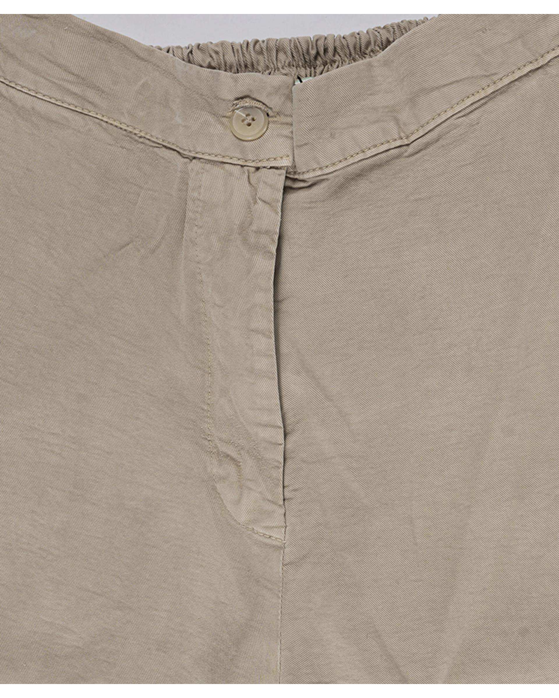 شلوار کتان زنانه نیم بگ گندمی آر ان اس RNS کد 11042662