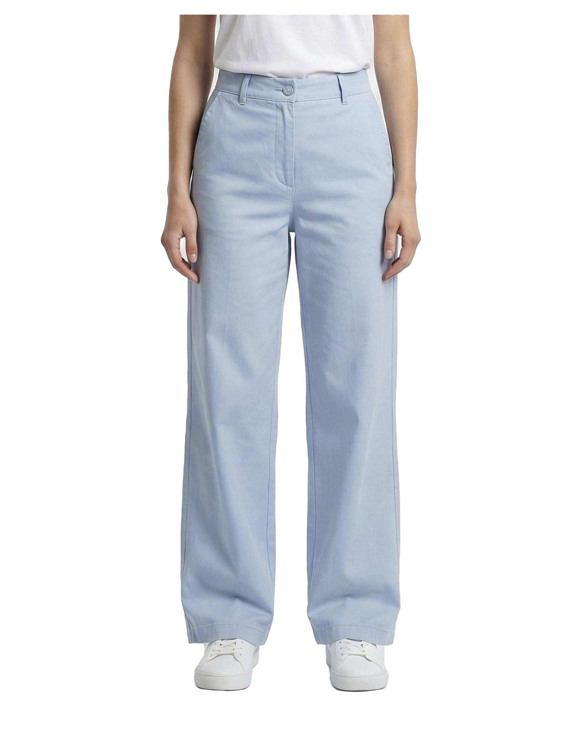 شلوار کتان زنانه نیم بگ آبی آسمانی آر ان اس RNS کد 11042662