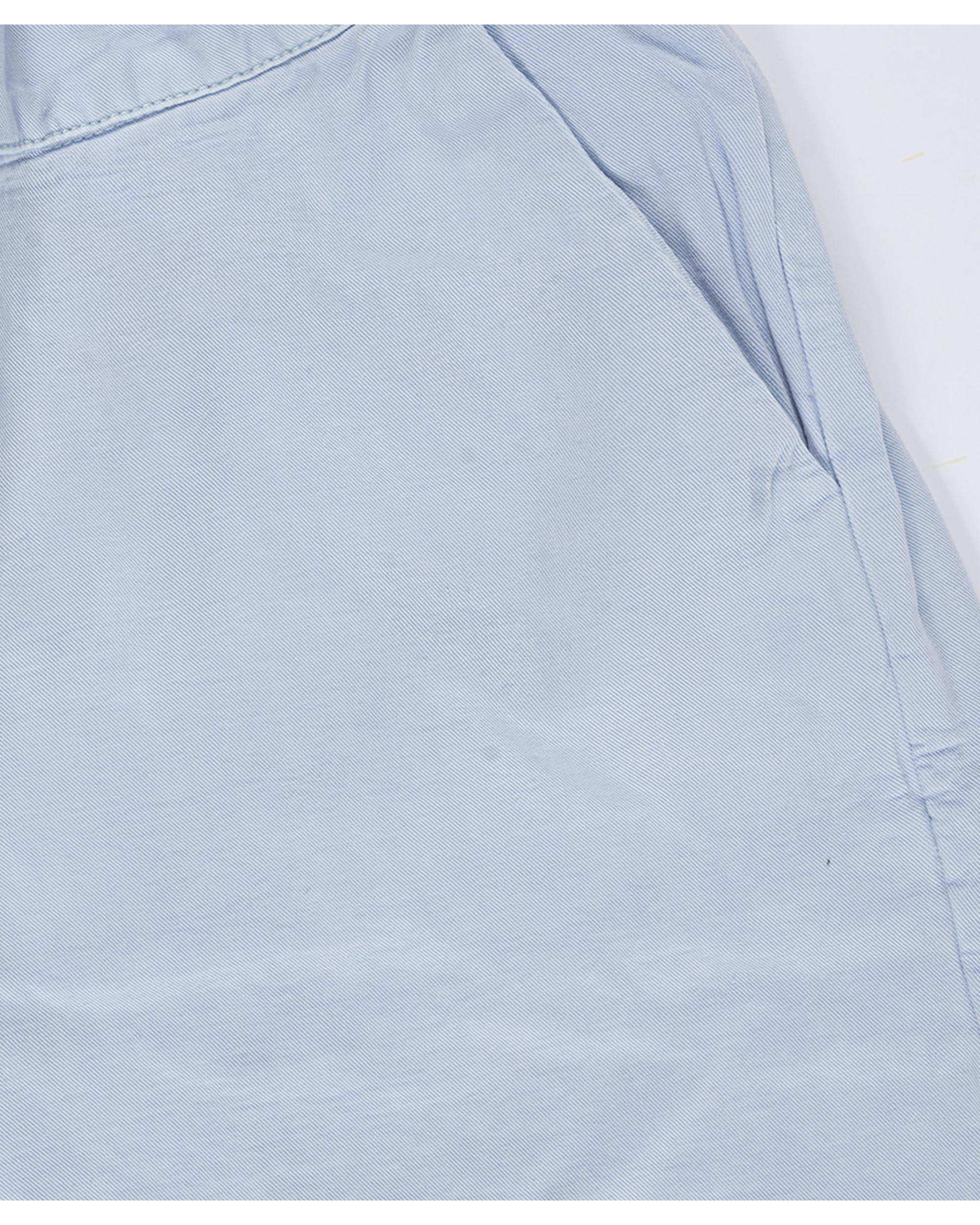 شلوار کتان زنانه نیم بگ آبی آسمانی آر ان اس RNS کد 11042662