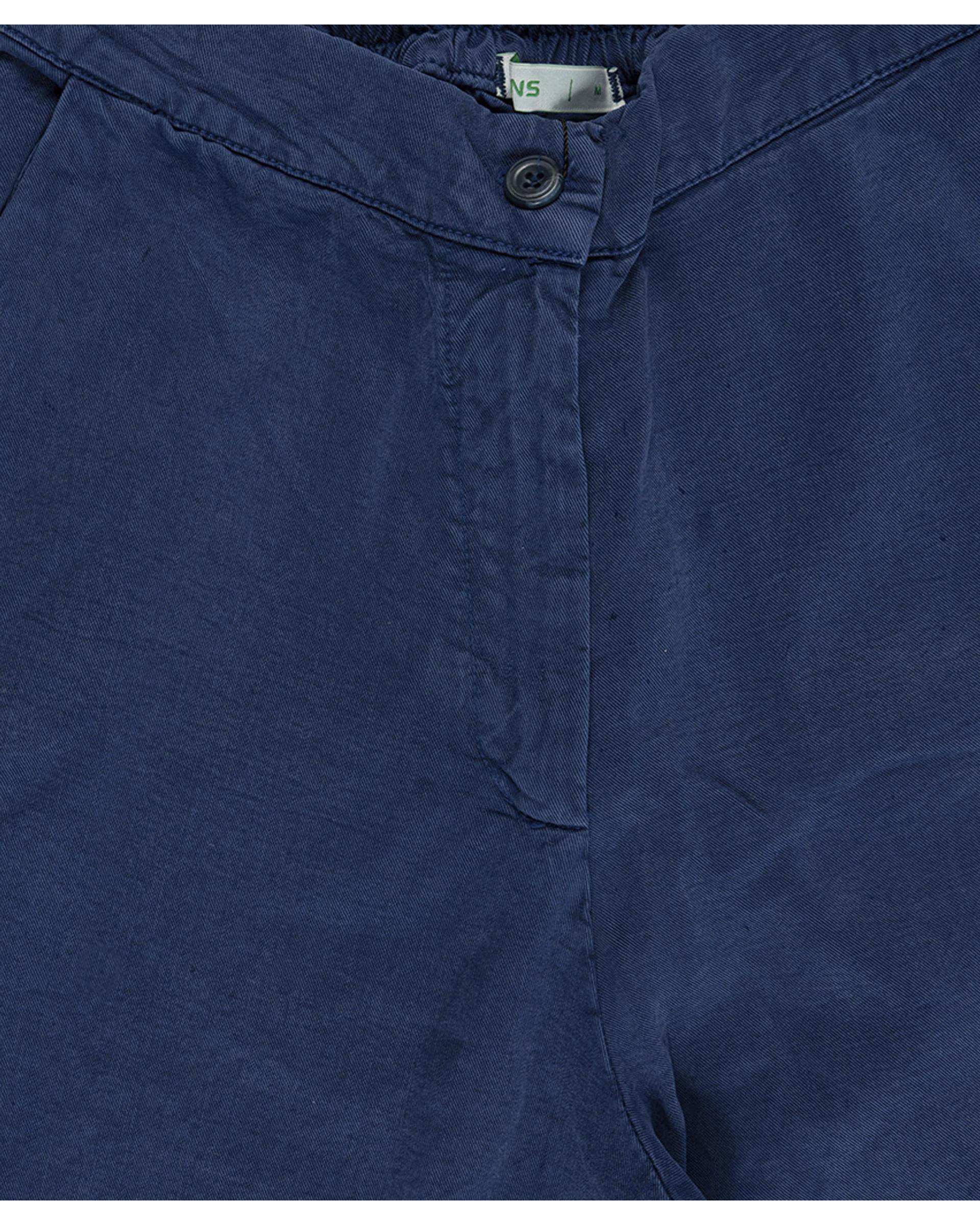 شلوار کتان زنانه نیم بگ آبی نفتی آر ان اس RNS کد 11042662