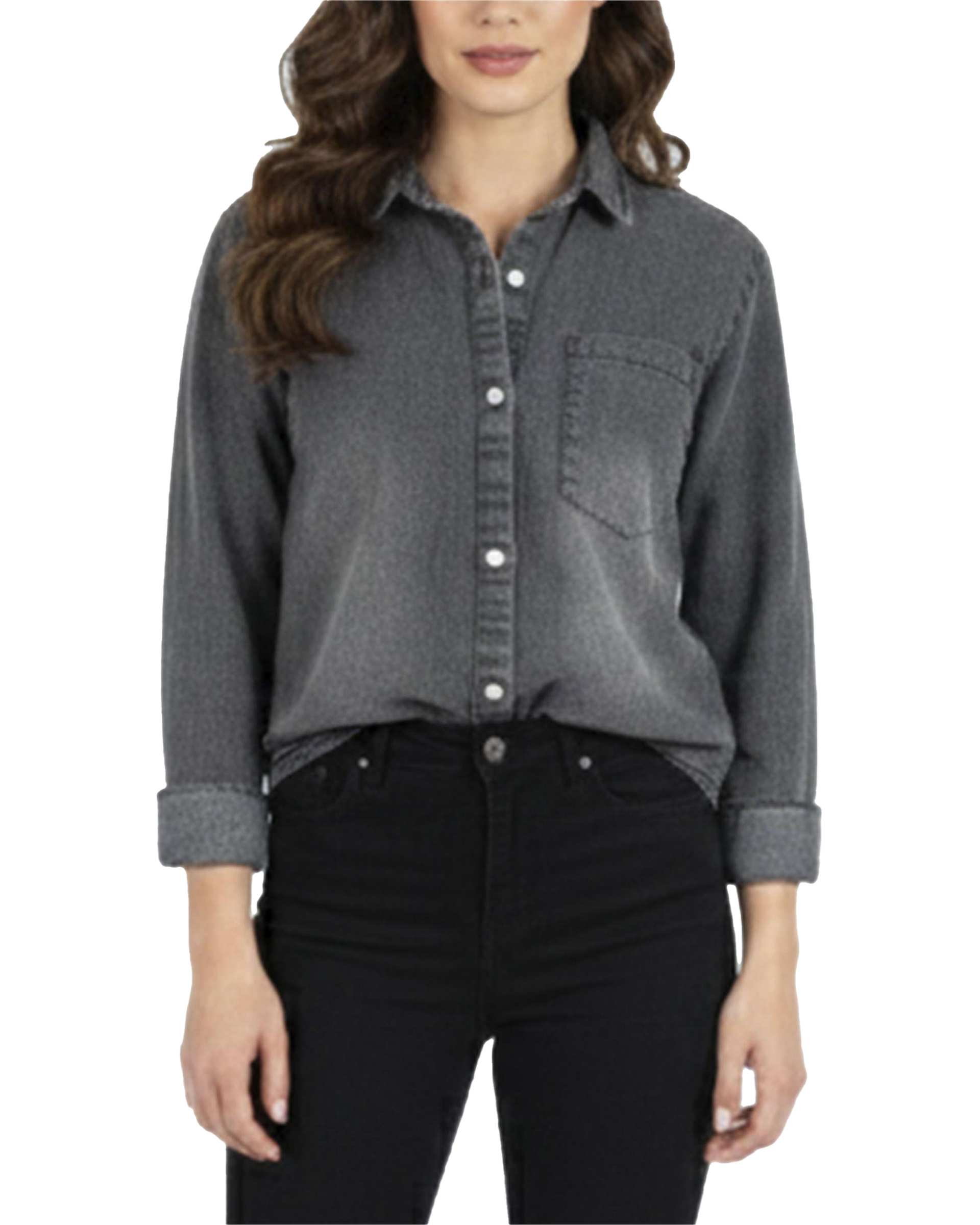 شومیز جین زنانه دودی آر ان اس RNS کد 11272600