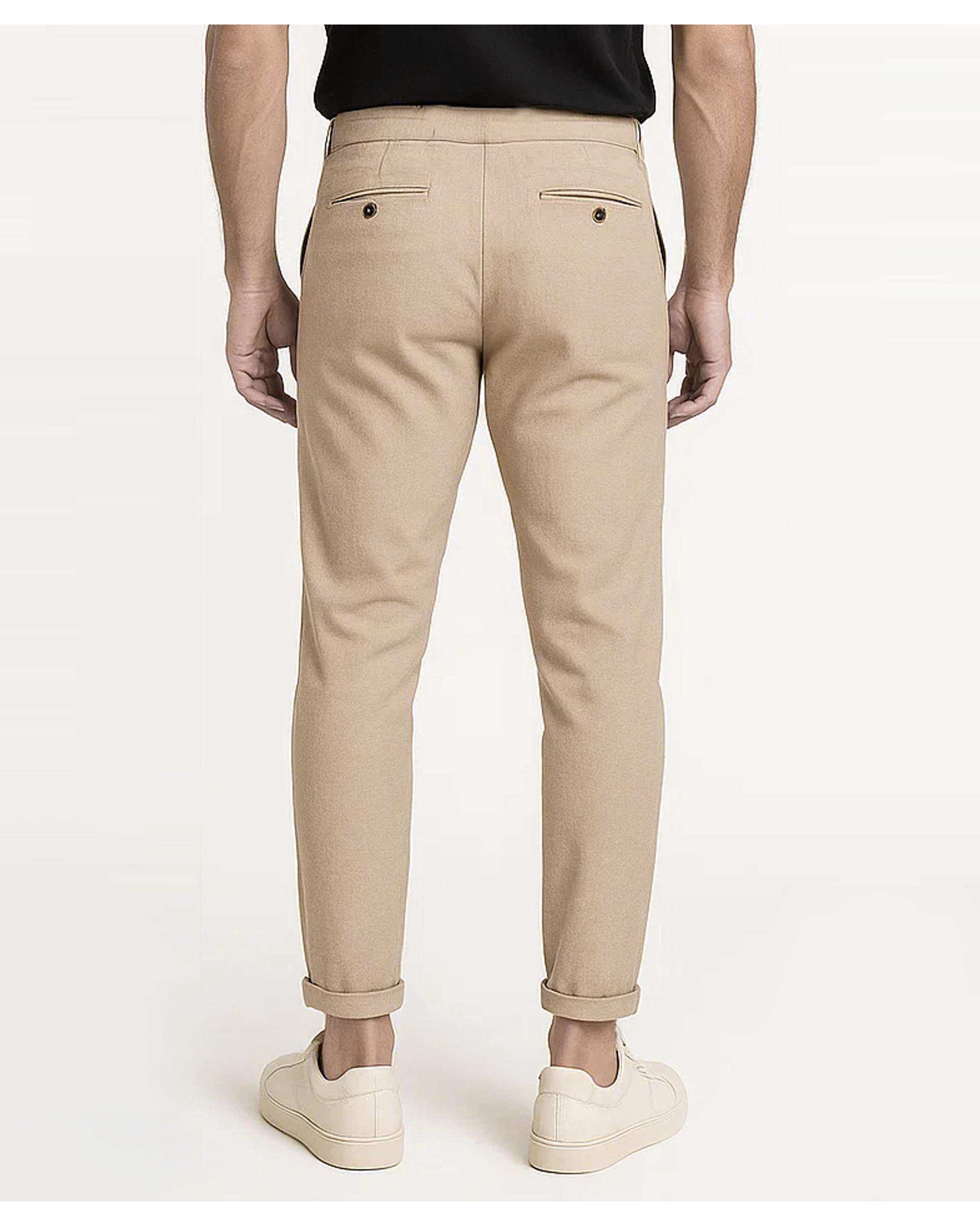 شلوار مردانه لینن استخوانی آر ان اس RNS کد 12042591