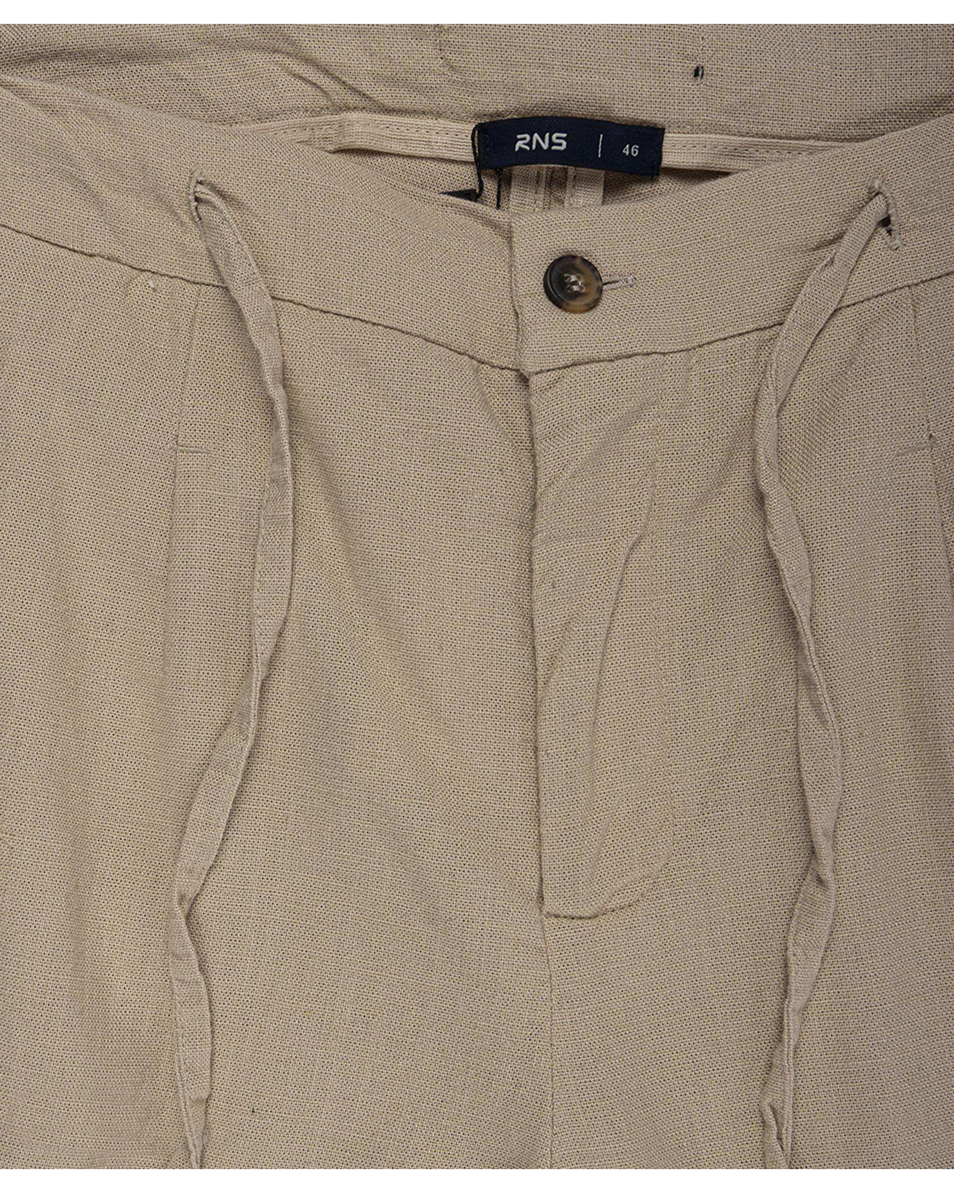 شلوار مردانه لینن استخوانی آر ان اس RNS کد 12042591