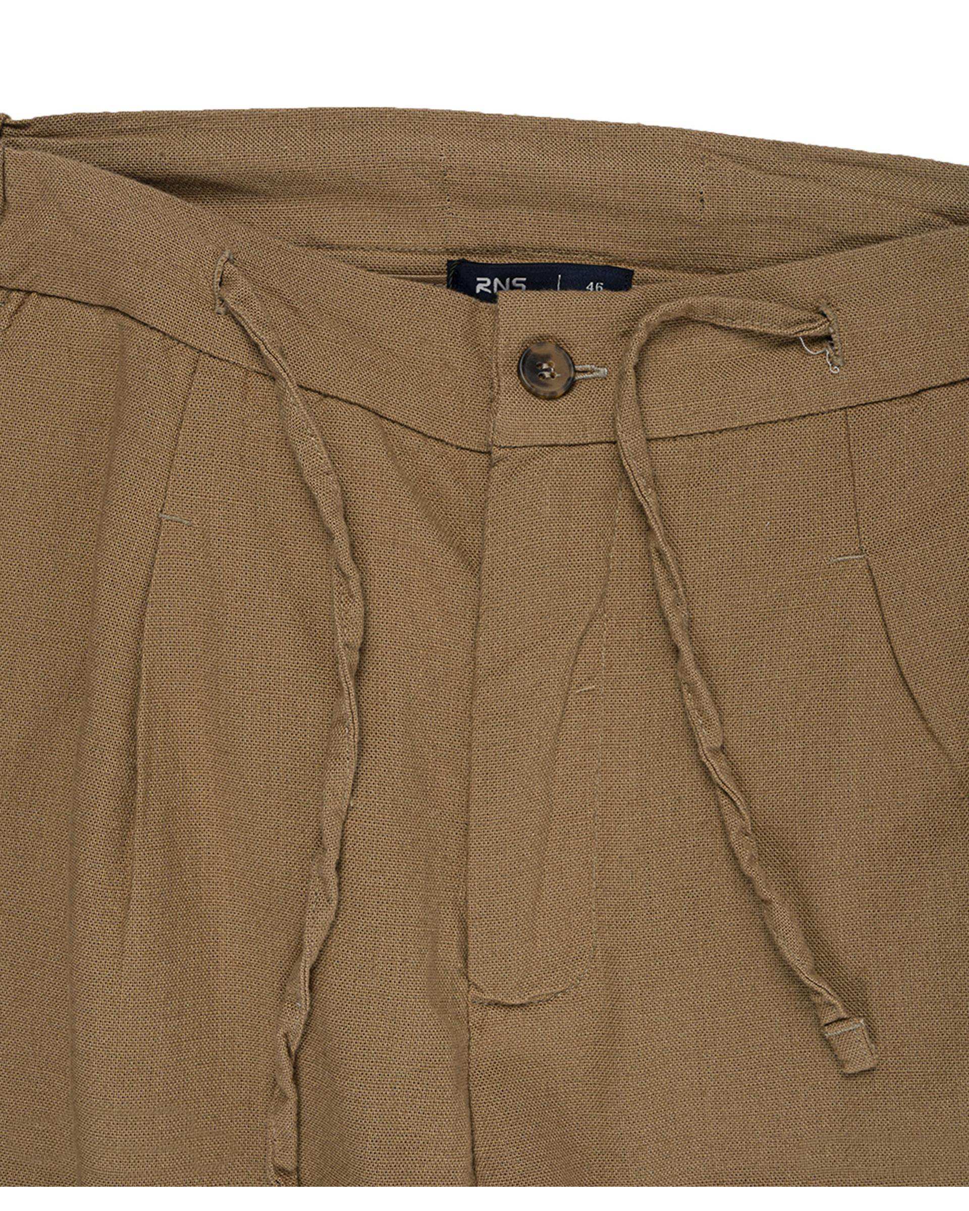 شلوار مردانه لینن کرم آر ان اس RNS کد 12042591