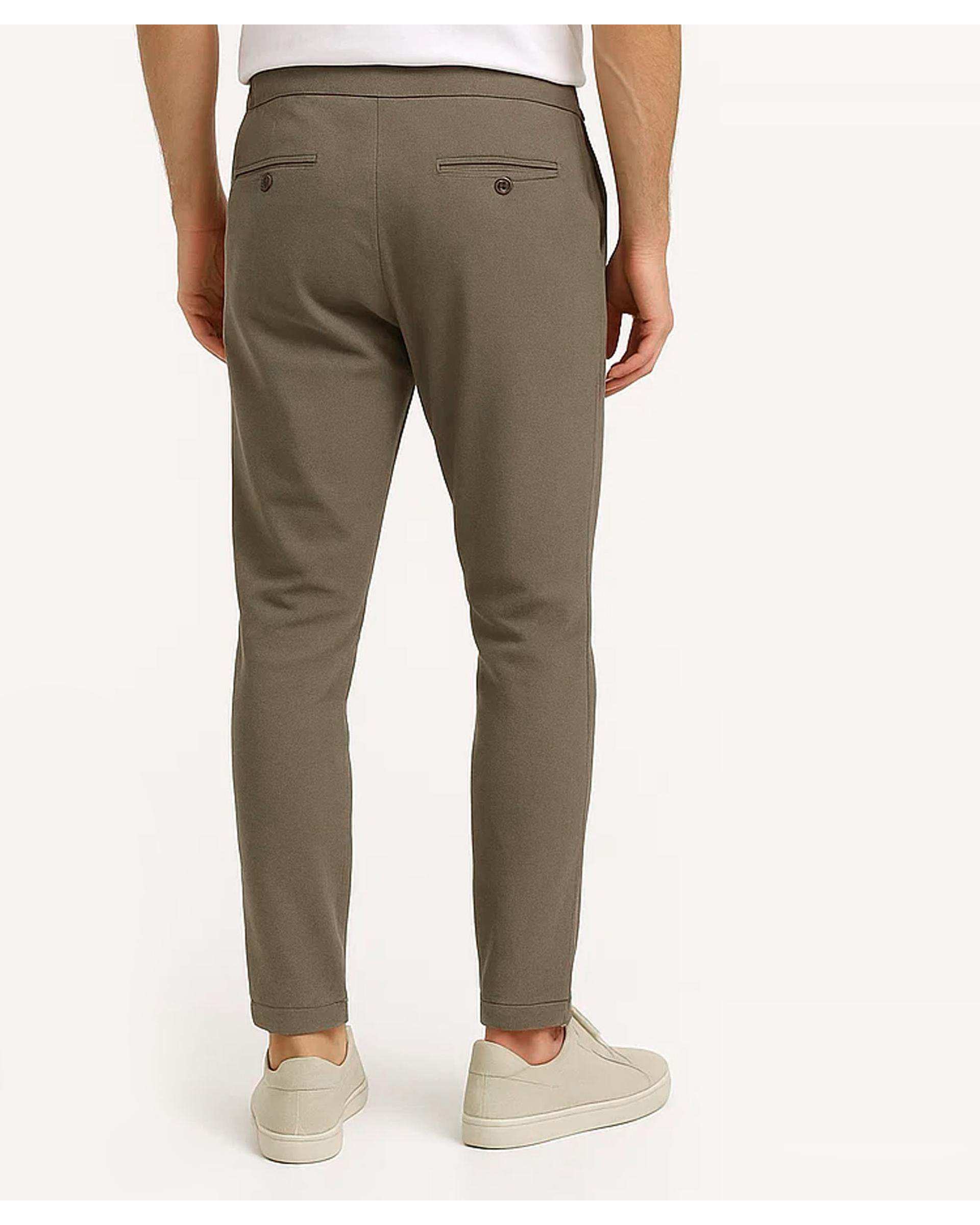 شلوار مردانه لینن خاکی آر ان اس RNS کد 12042591